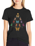 Butterfly Christmas Tree Graphic Tee