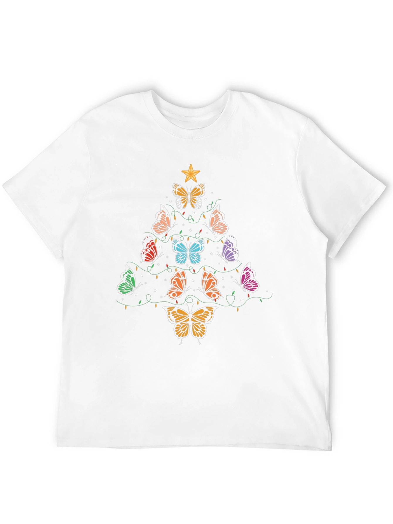 Butterfly Christmas Tree Graphic Tee