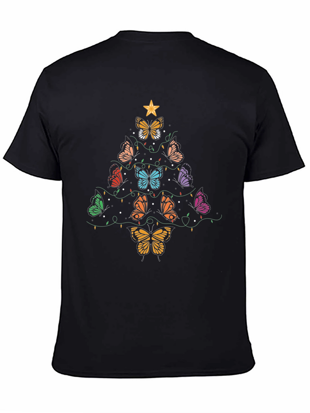Butterfly Christmas Tree Graphic Tee