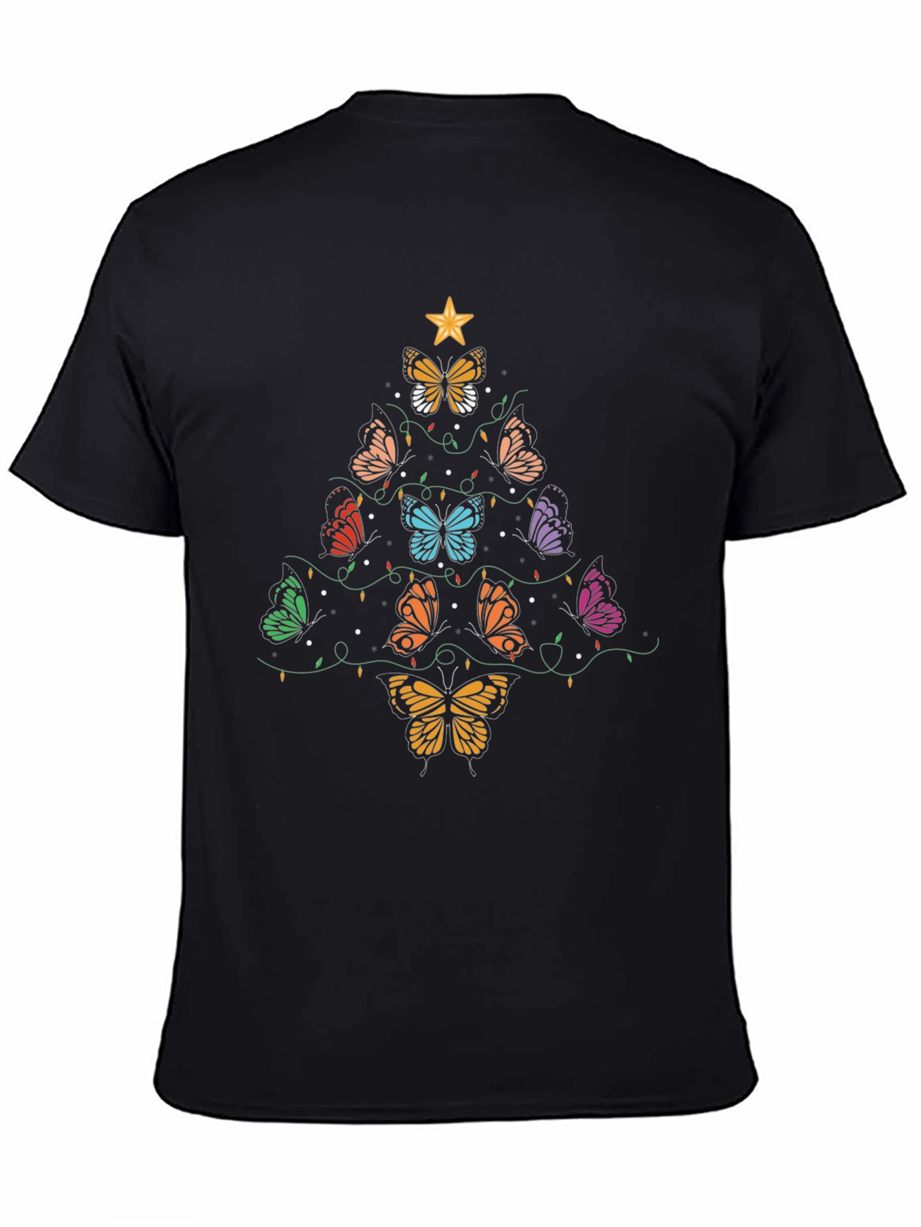 Butterfly Christmas Tree Graphic Tee