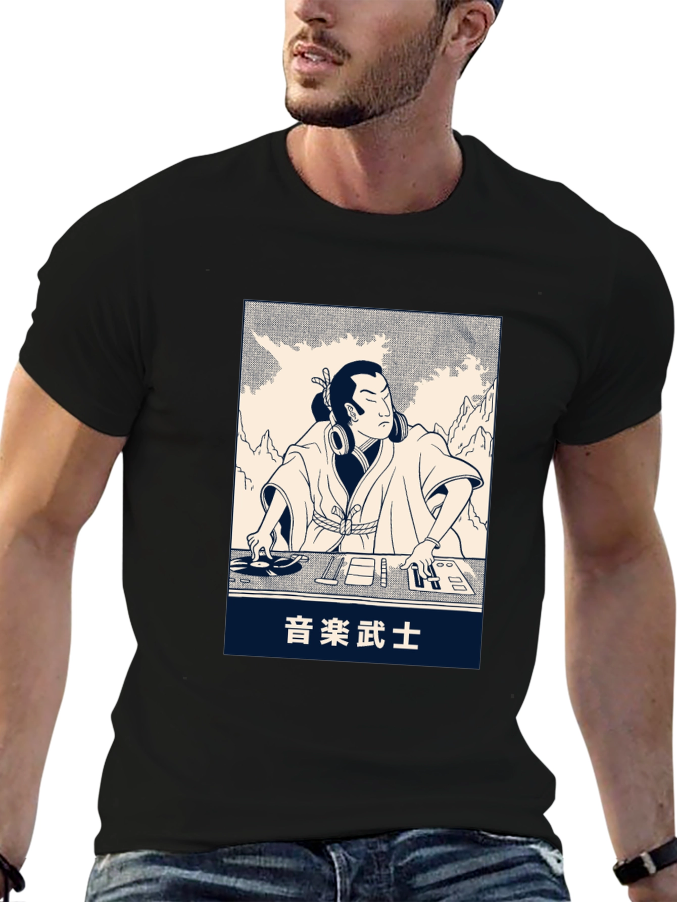 Samurai DJ Graphic T-Shirt
