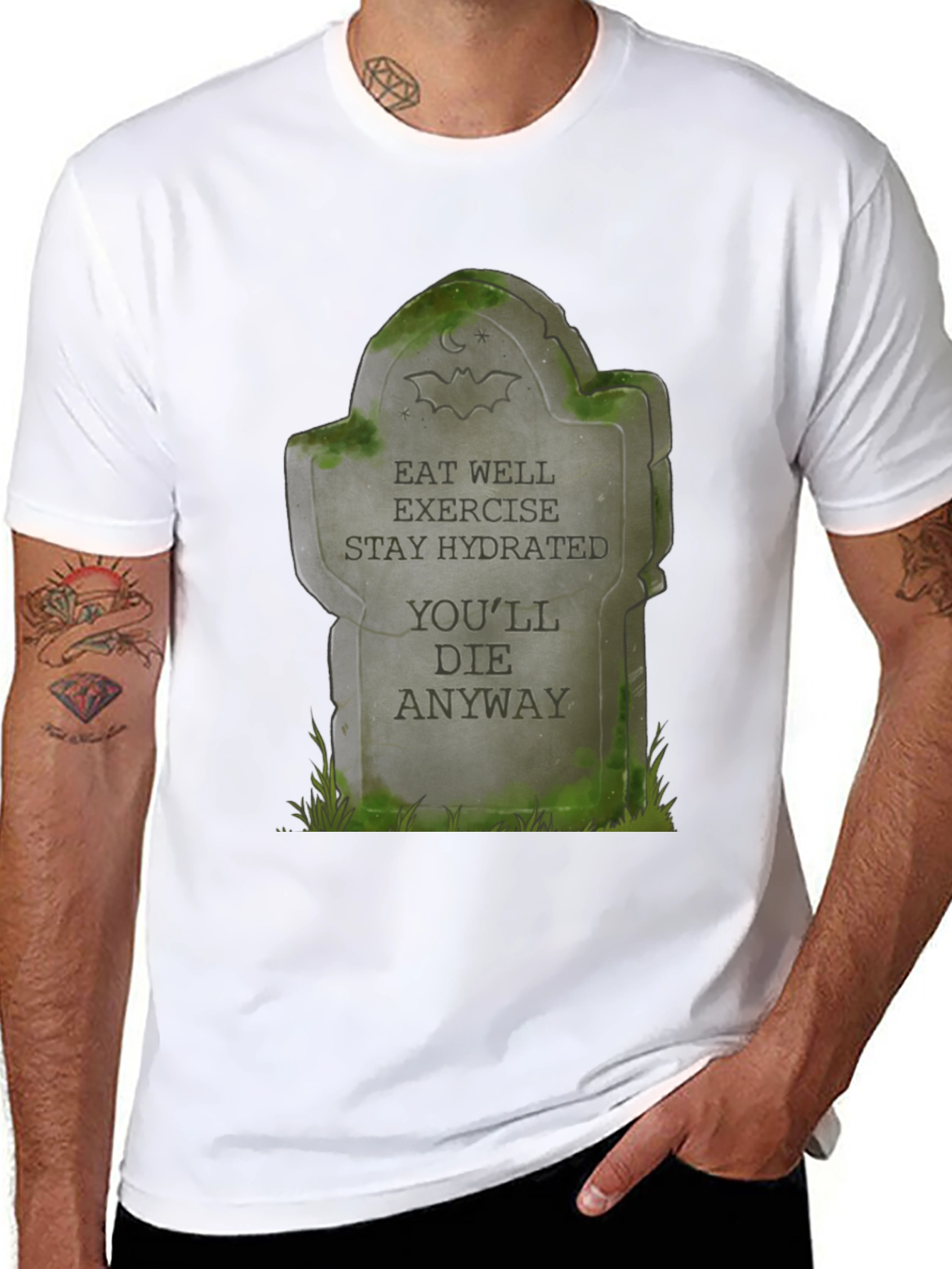Eat Well Tombstone Graphic T-Shirt