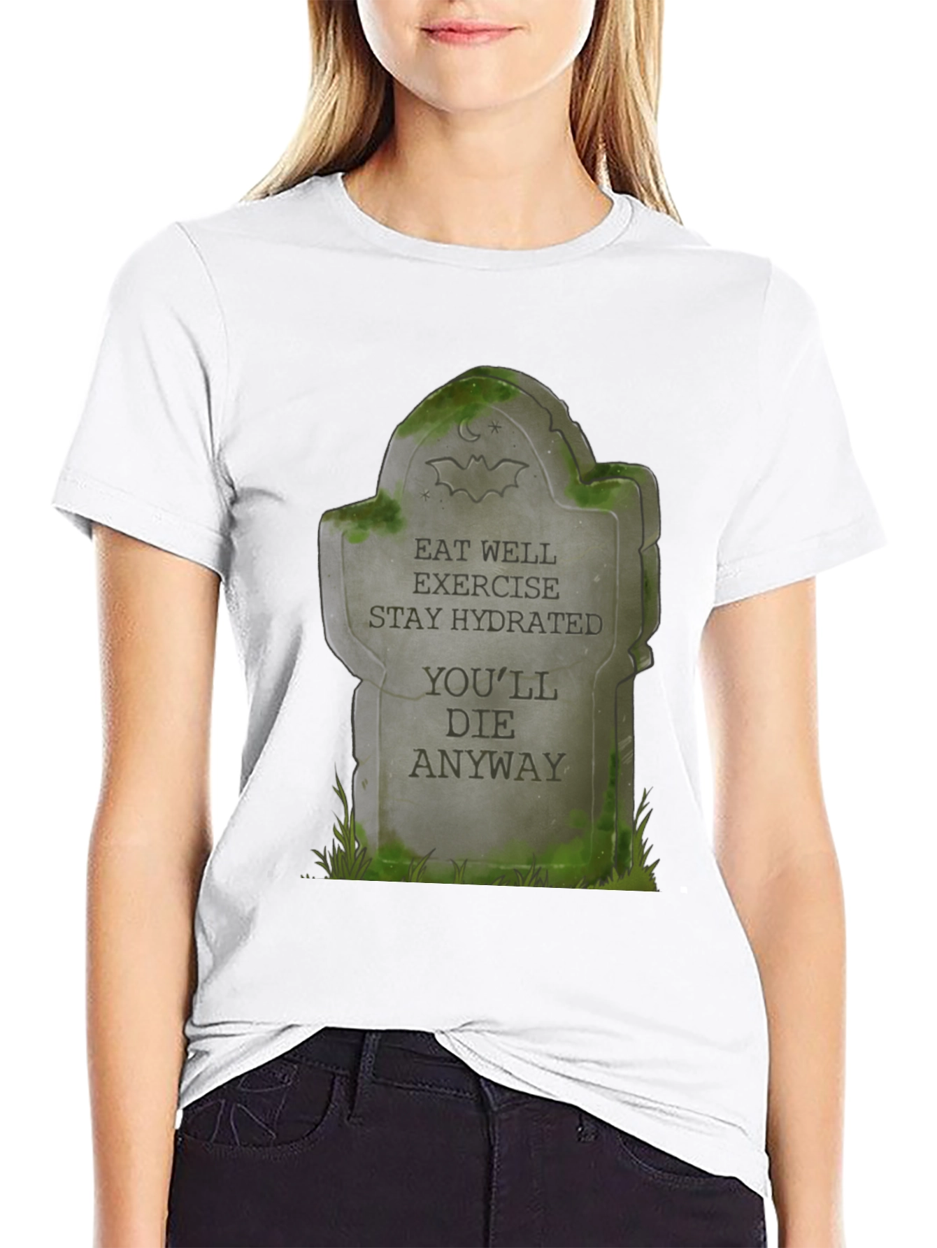 Eat Well Tombstone Graphic T-Shirt