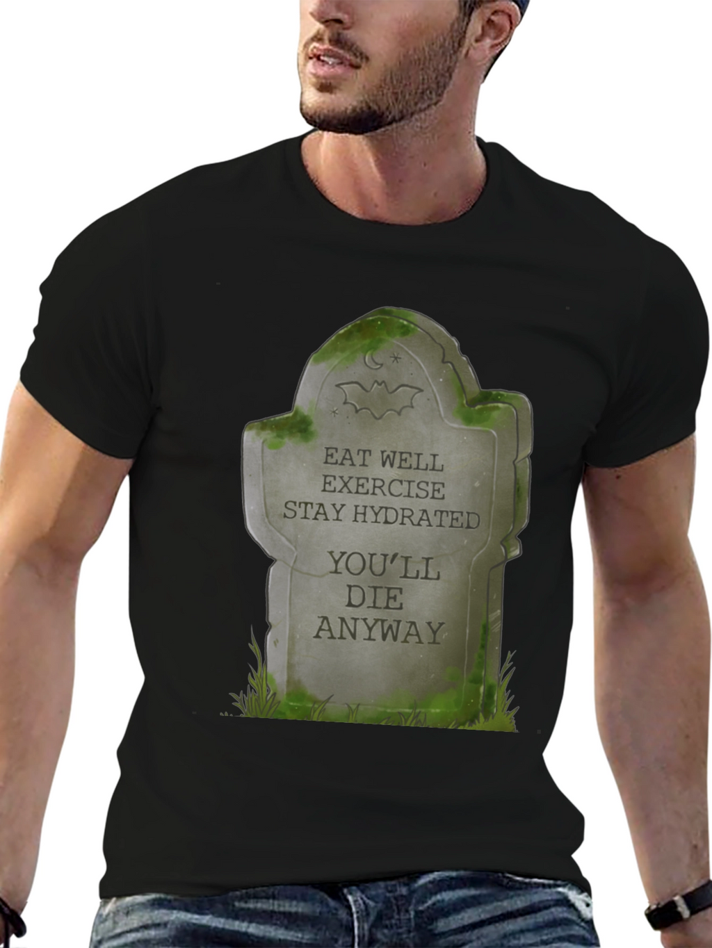 Eat Well Tombstone Graphic T-Shirt