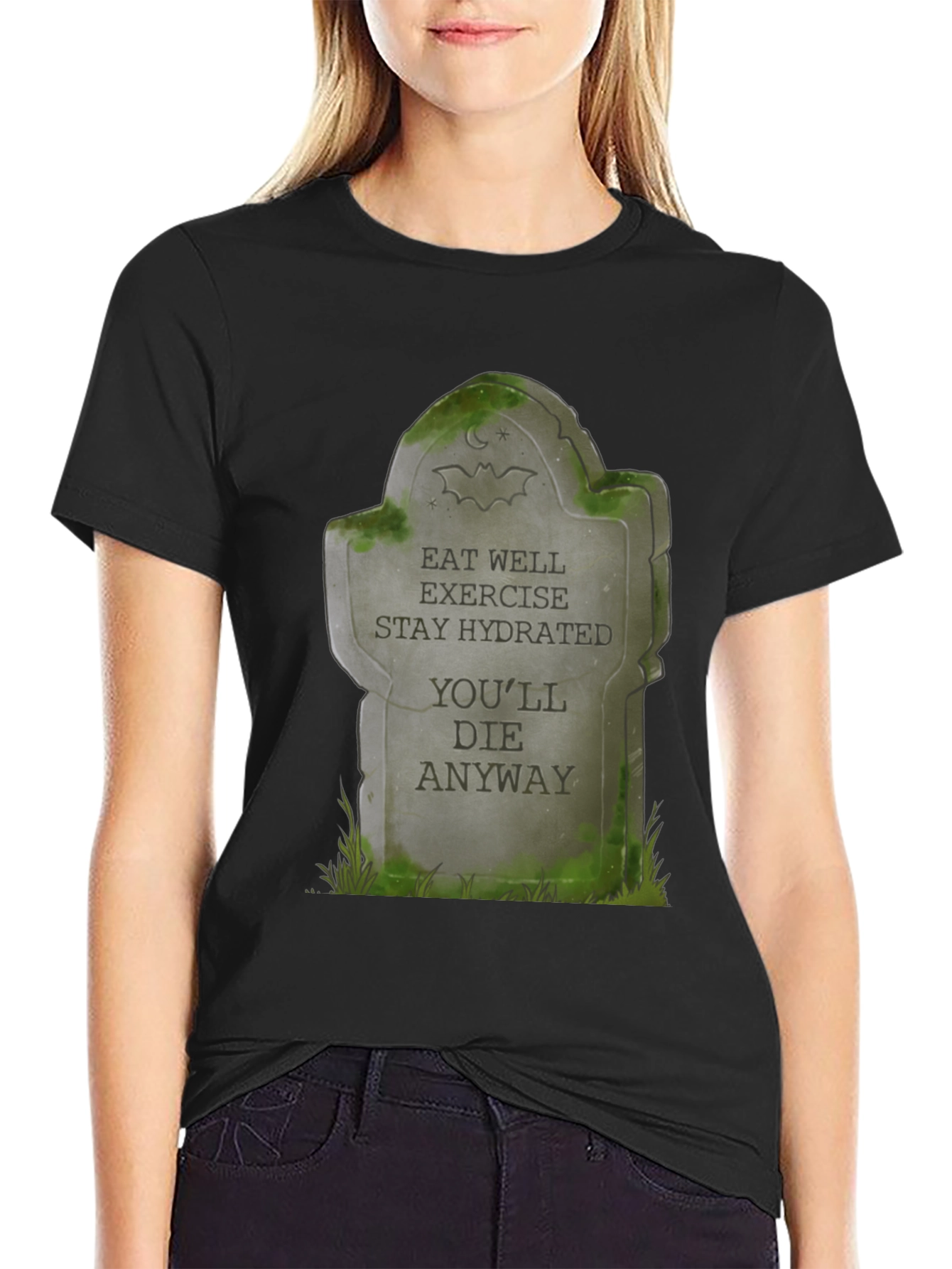 Eat Well Tombstone Graphic T-Shirt