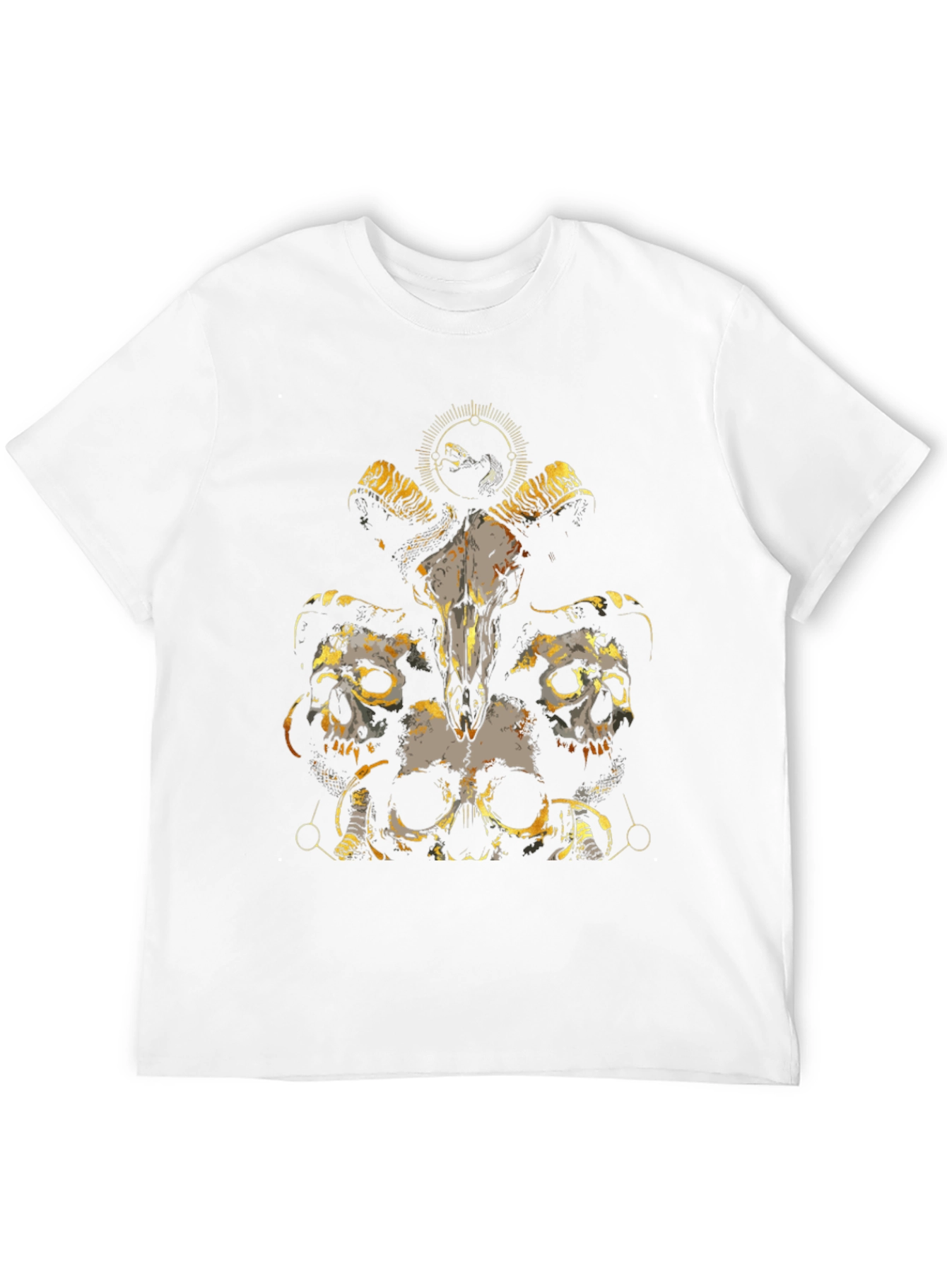 Skull & Ram Graphic Tee - Black