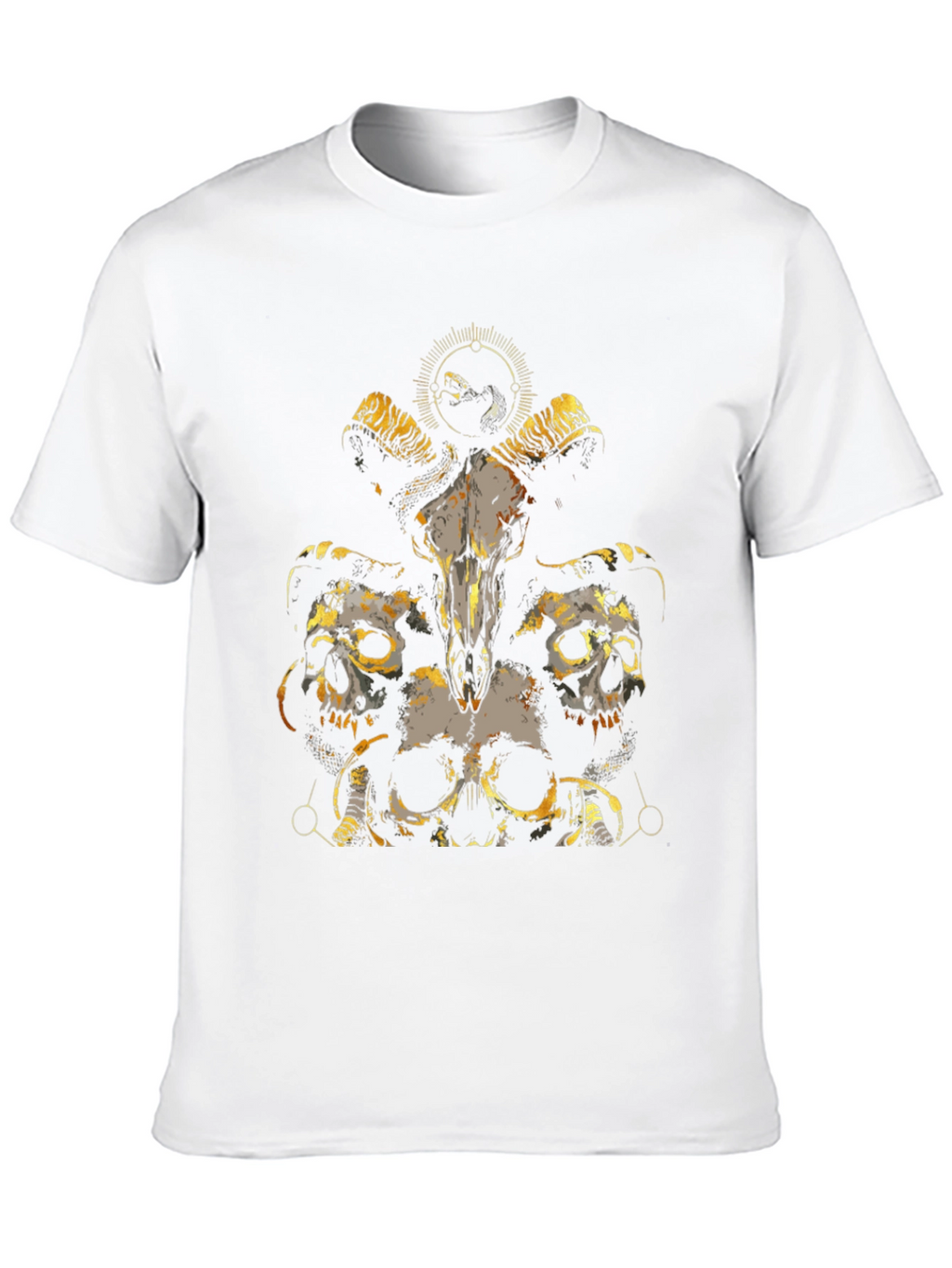 Skull & Ram Graphic Tee - Black