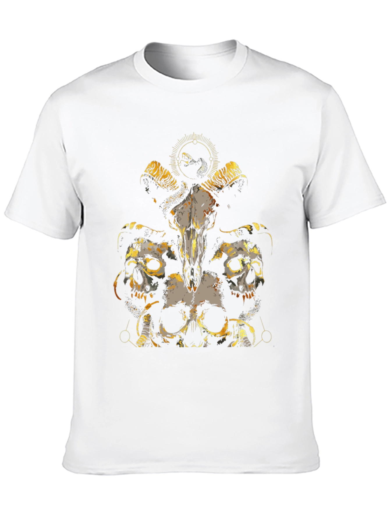 Skull & Ram Graphic Tee - Black