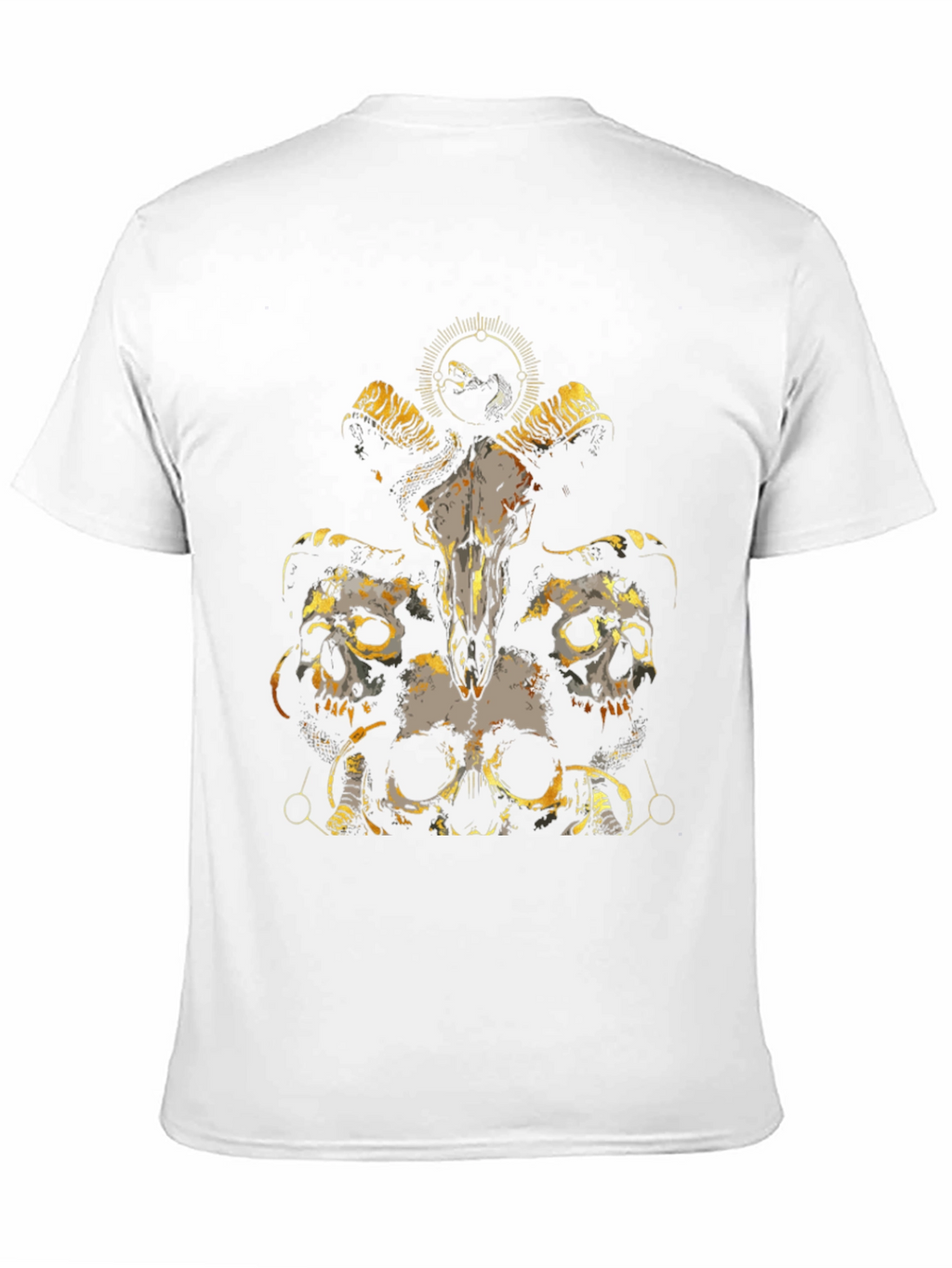 Skull & Ram Graphic Tee - Black