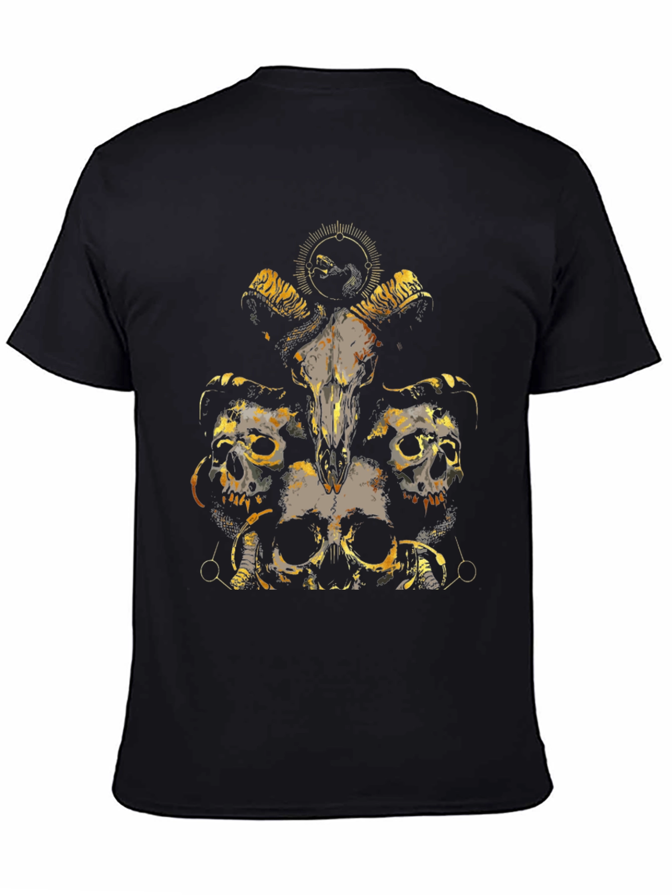 Skull & Ram Graphic Tee - Black