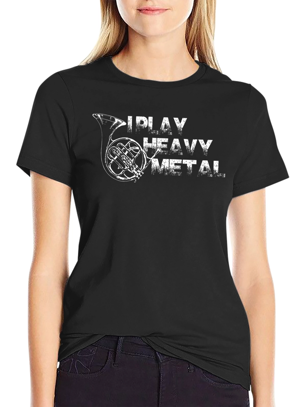 I Play Heavy Metal French Horn Graphic Tee