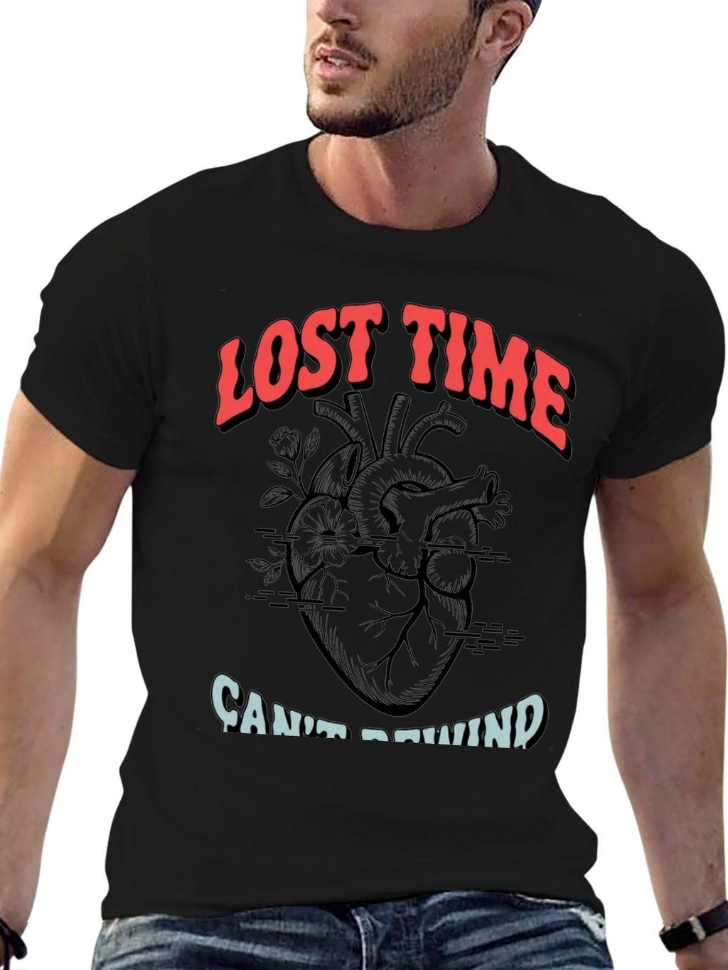 Lost Time Cant Rewind Graphic Tee