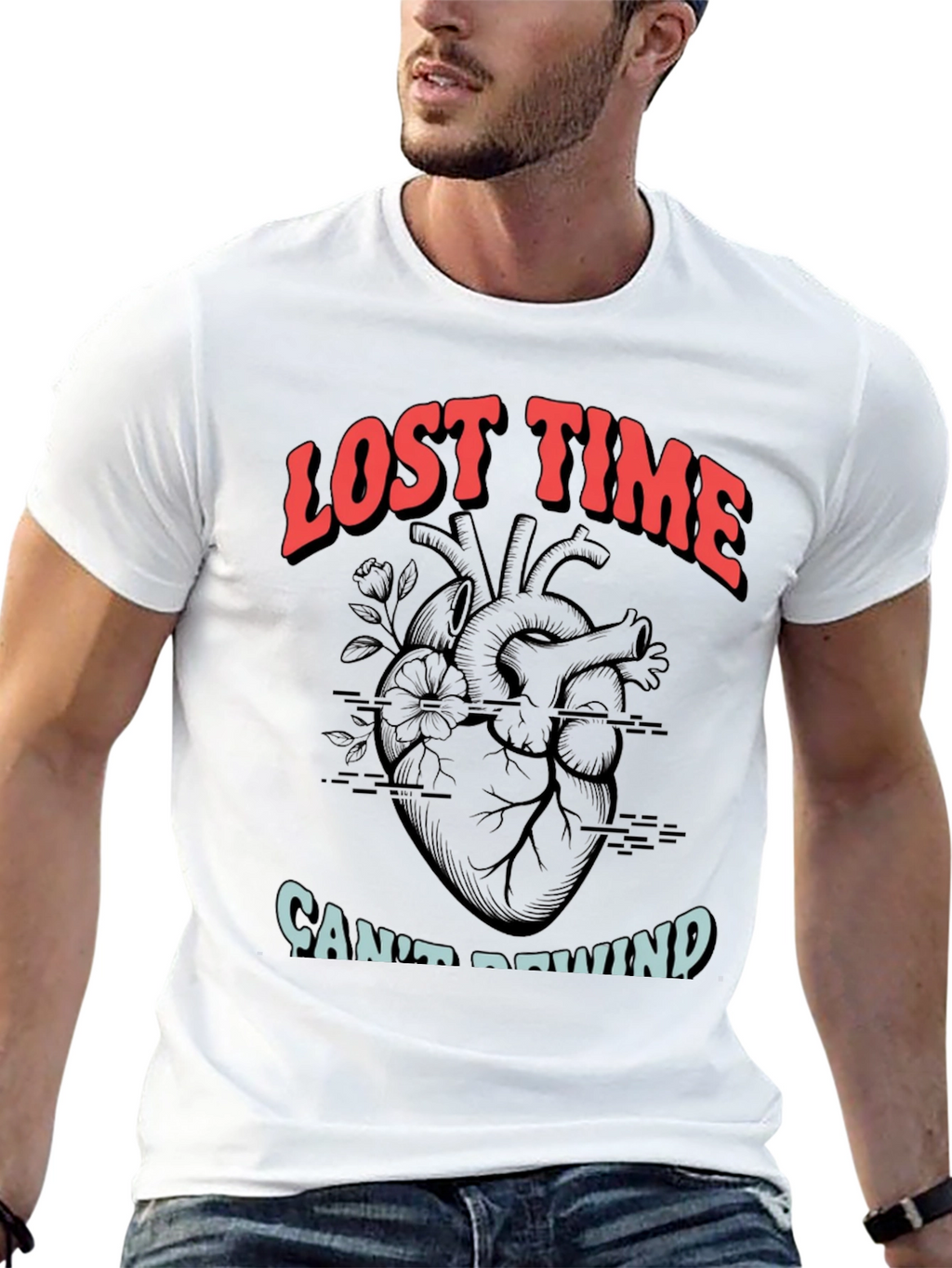Lost Time Cant Rewind Graphic Tee