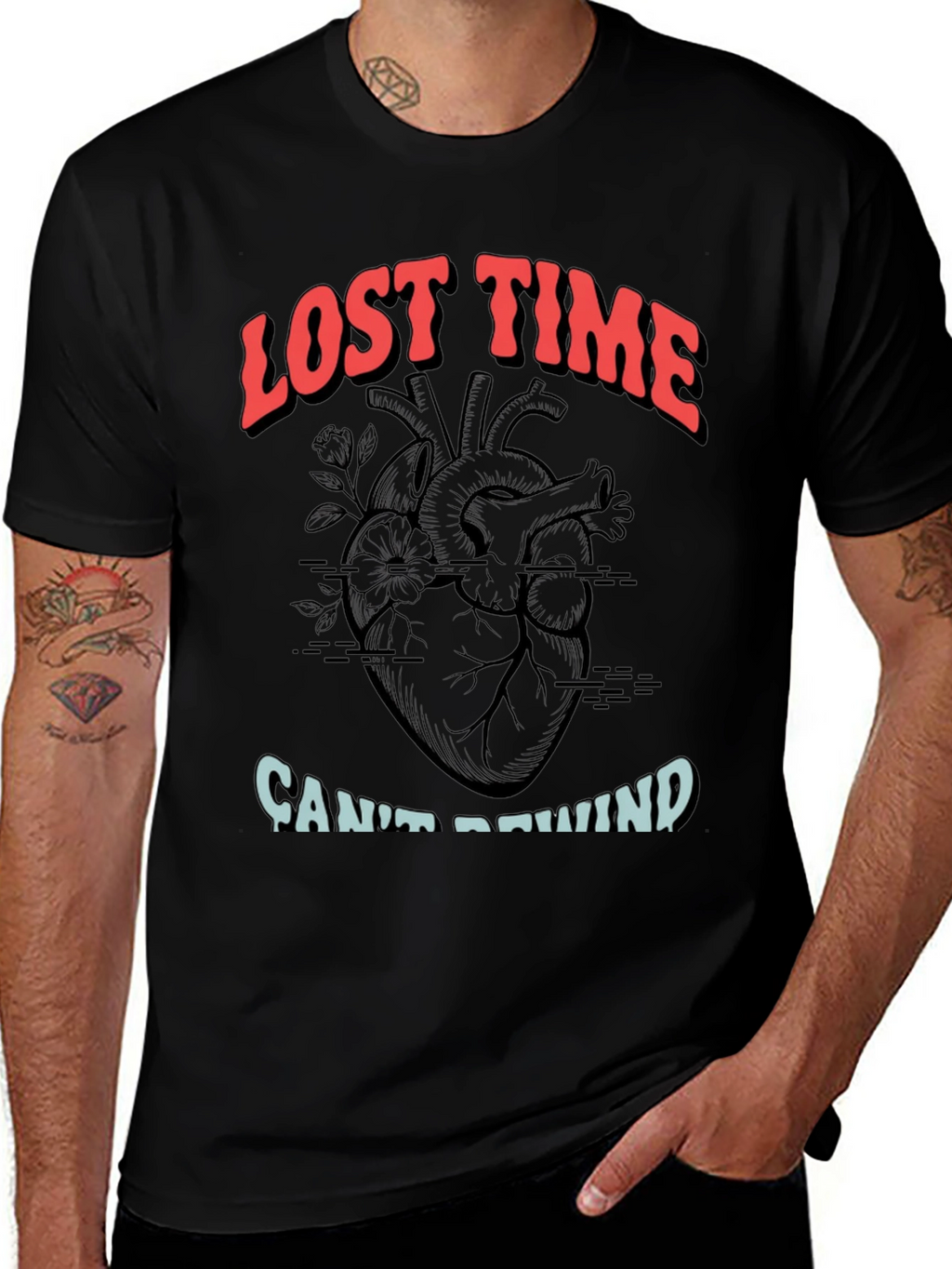 Lost Time Cant Rewind Graphic Tee