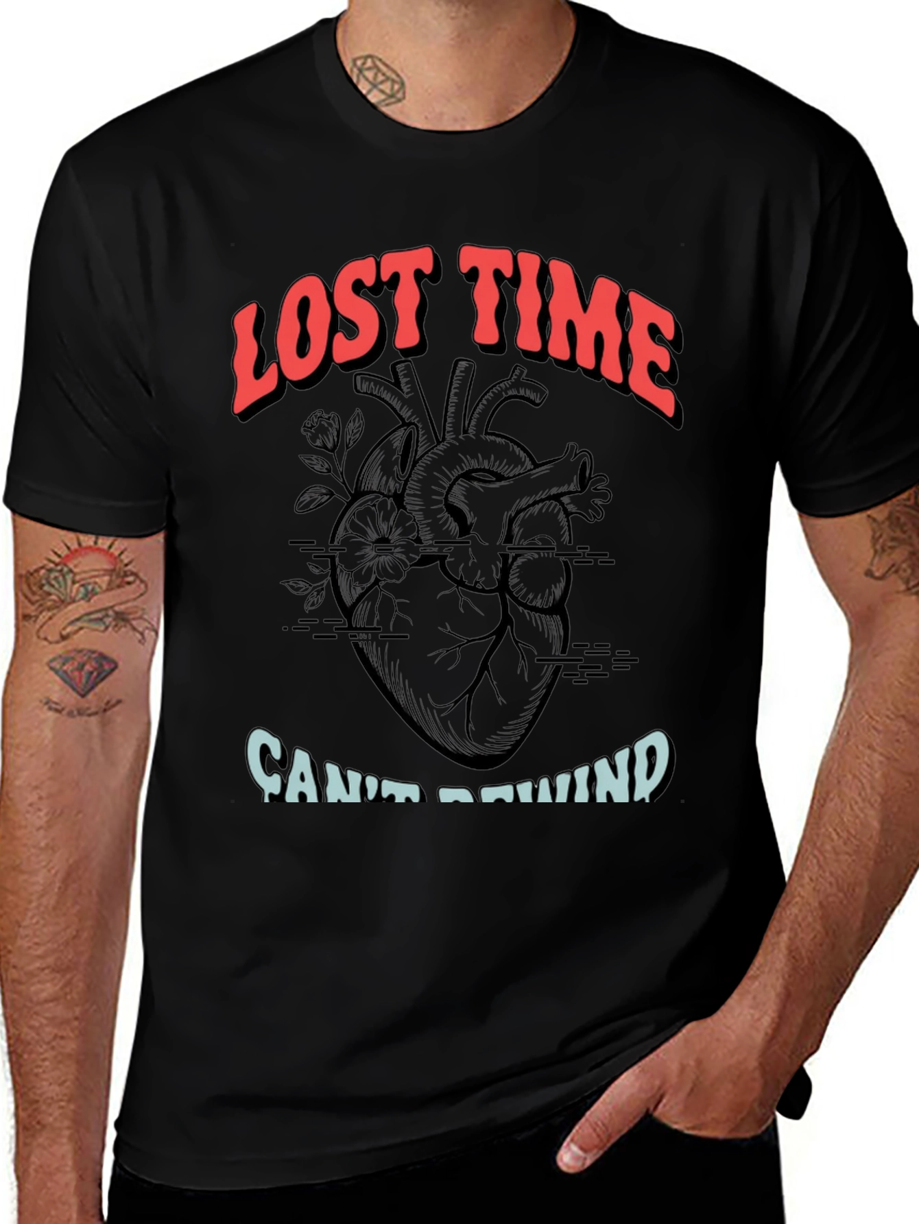 Lost Time Cant Rewind Graphic Tee