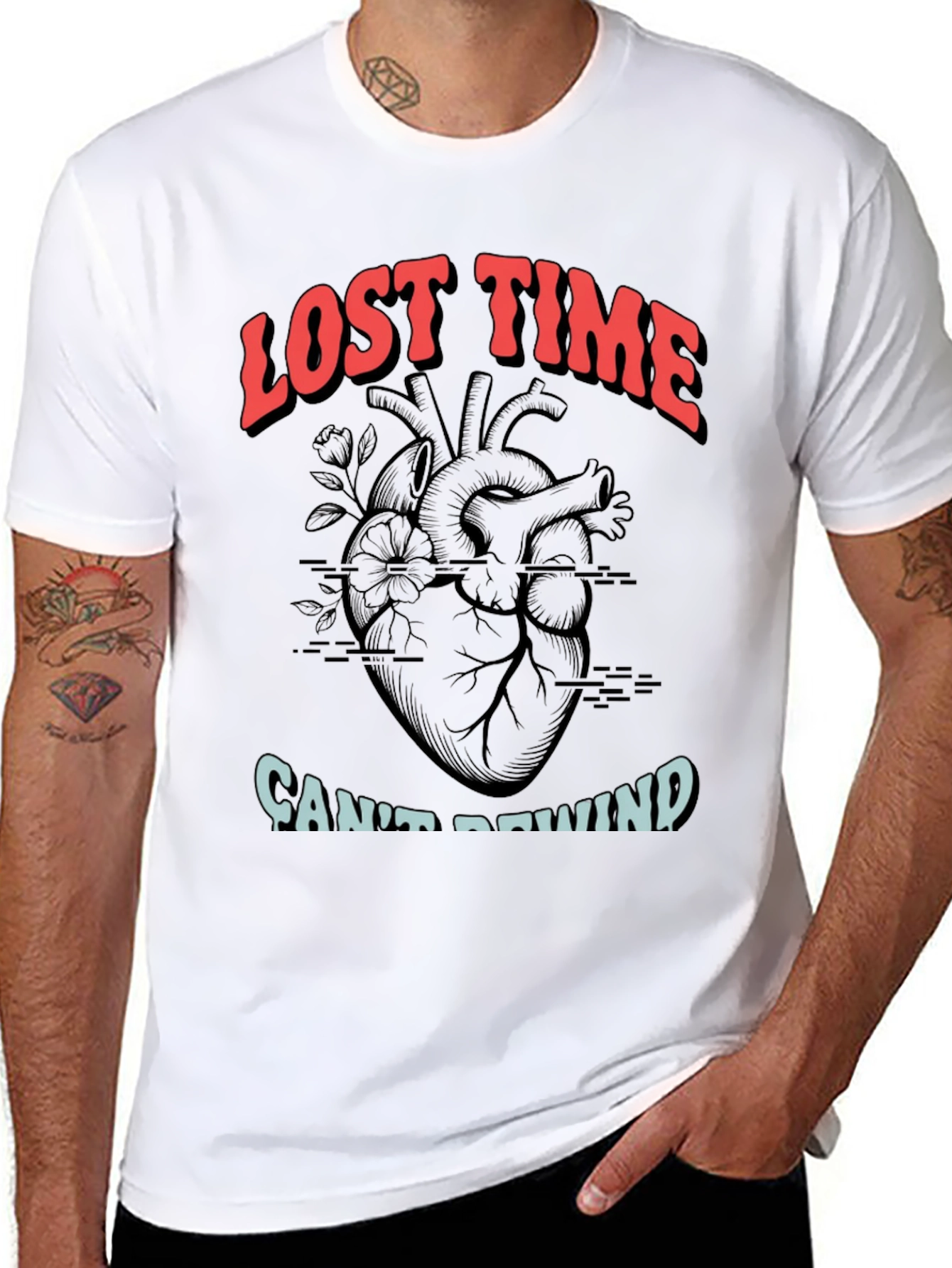 Lost Time Cant Rewind Graphic Tee