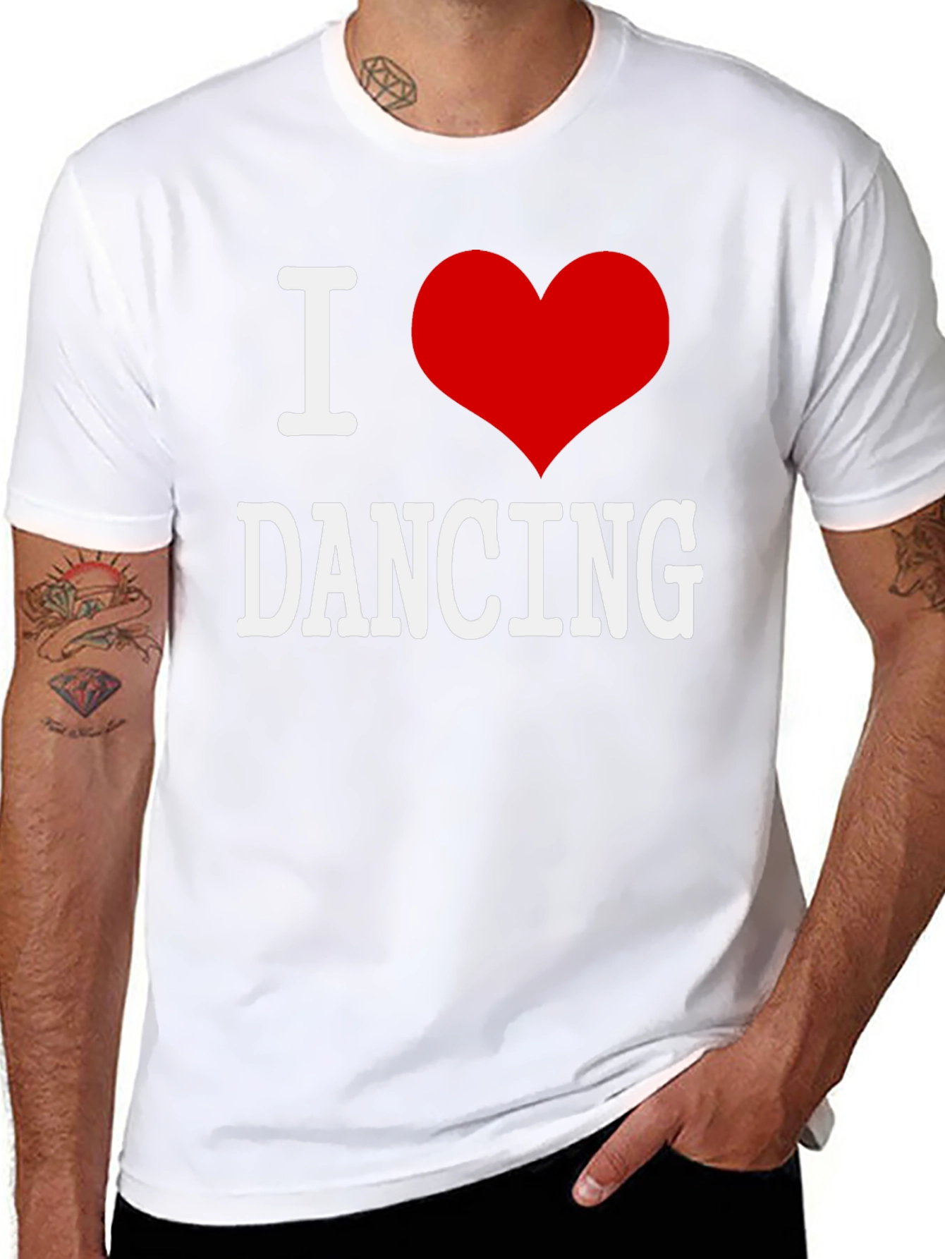 I Love Dancing T-Shirt - Black Cotton Graphic Tee