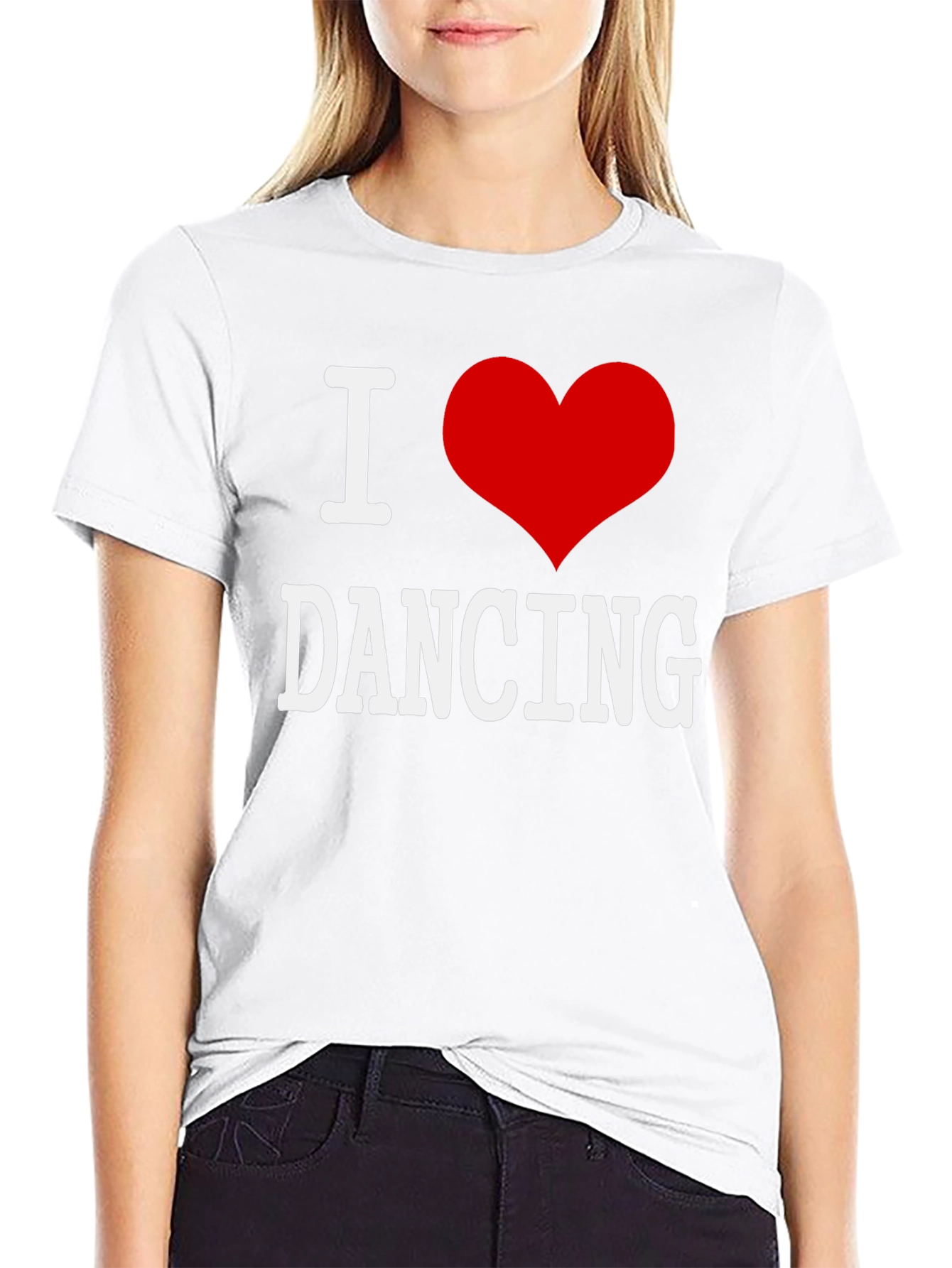 I Love Dancing T-Shirt - Black Cotton Graphic Tee