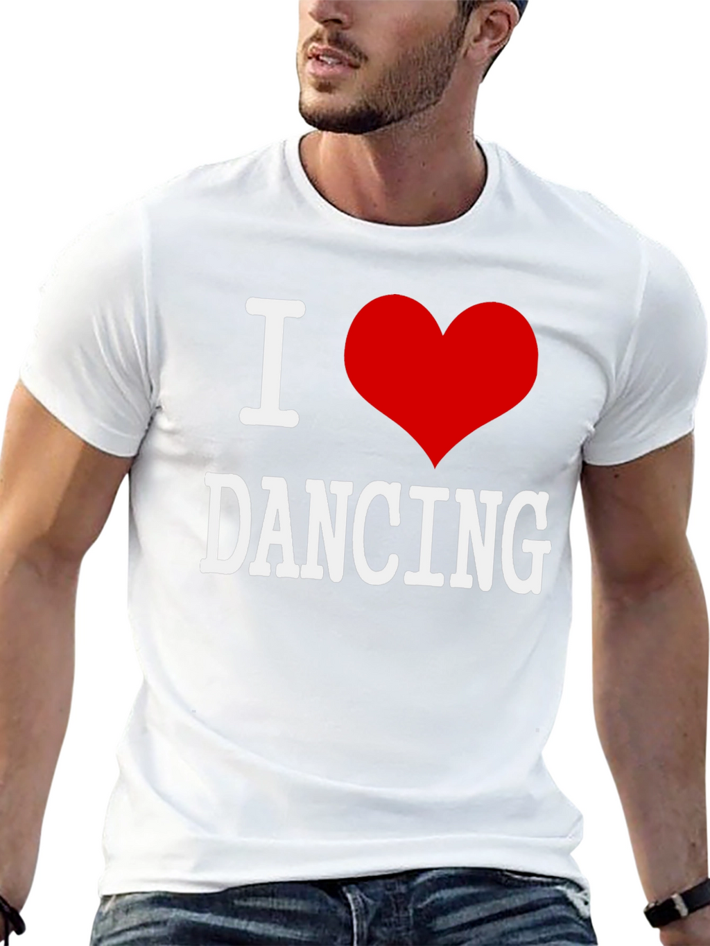 I Love Dancing T-Shirt - Black Cotton Graphic Tee