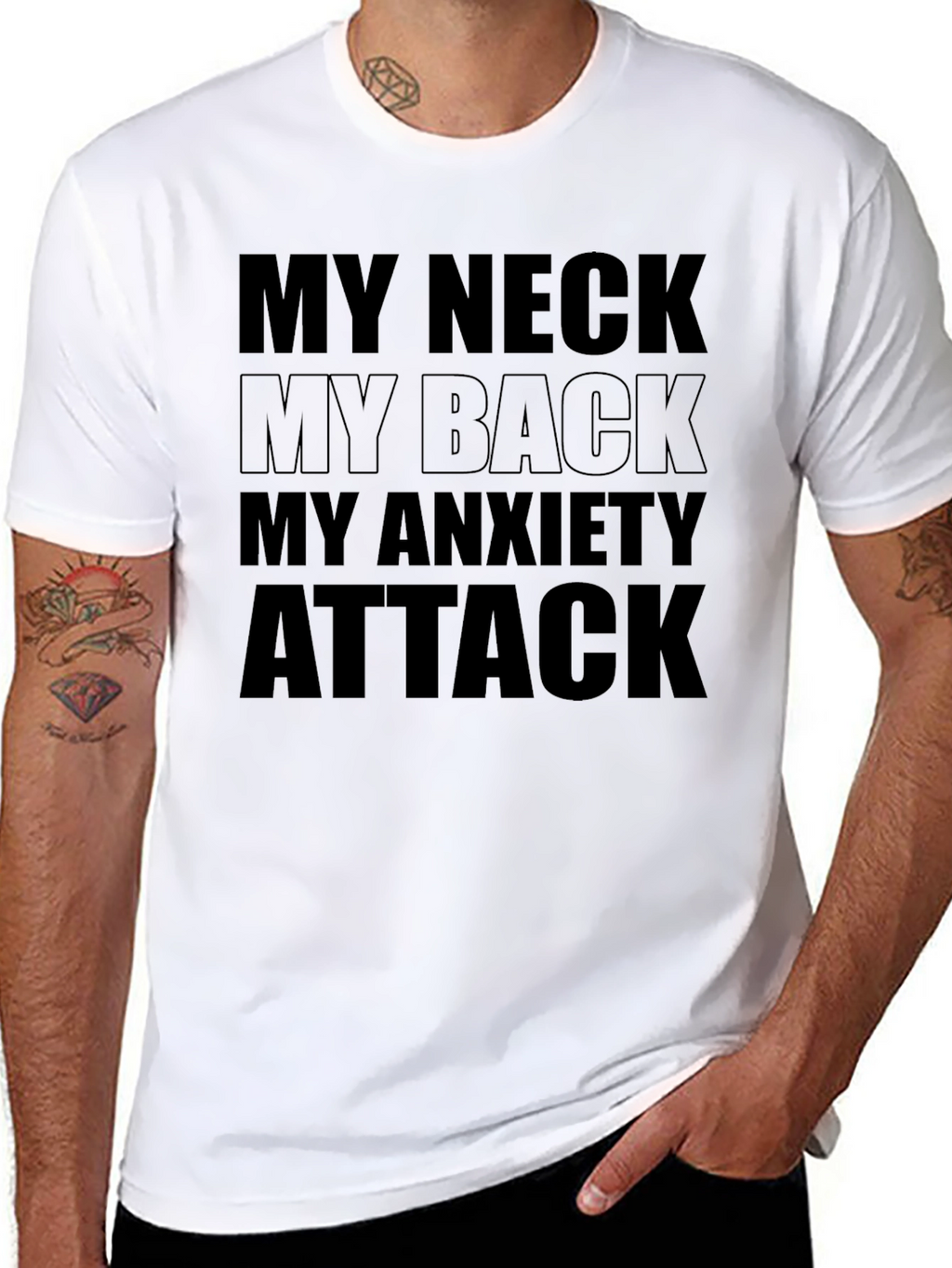 Funny Anxiety T-Shirt - My Neck My Back