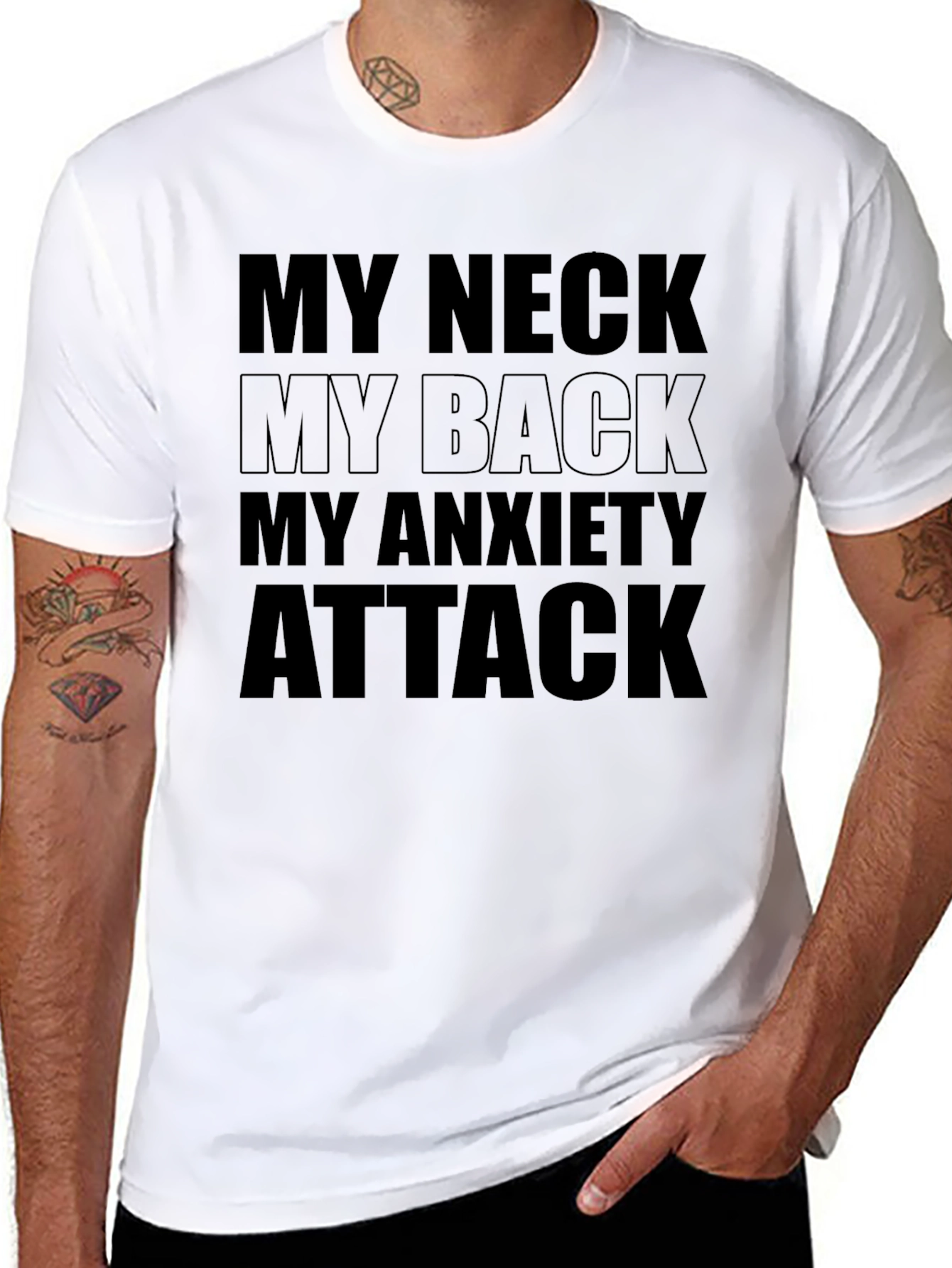 Funny Anxiety T-Shirt - My Neck My Back