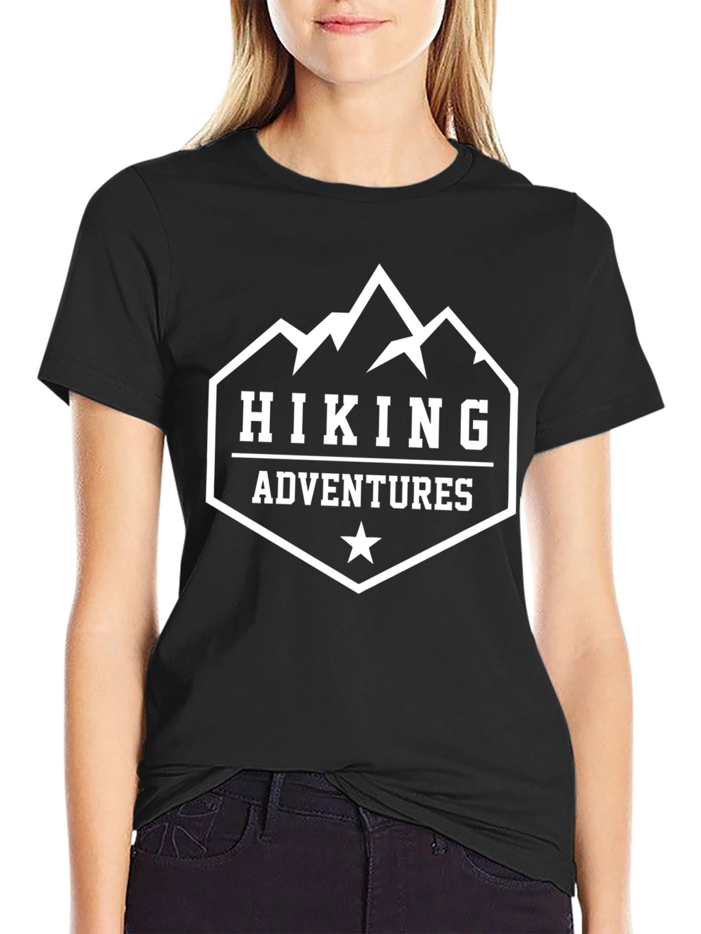 Hiking Adventures Black Graphic T-Shirt