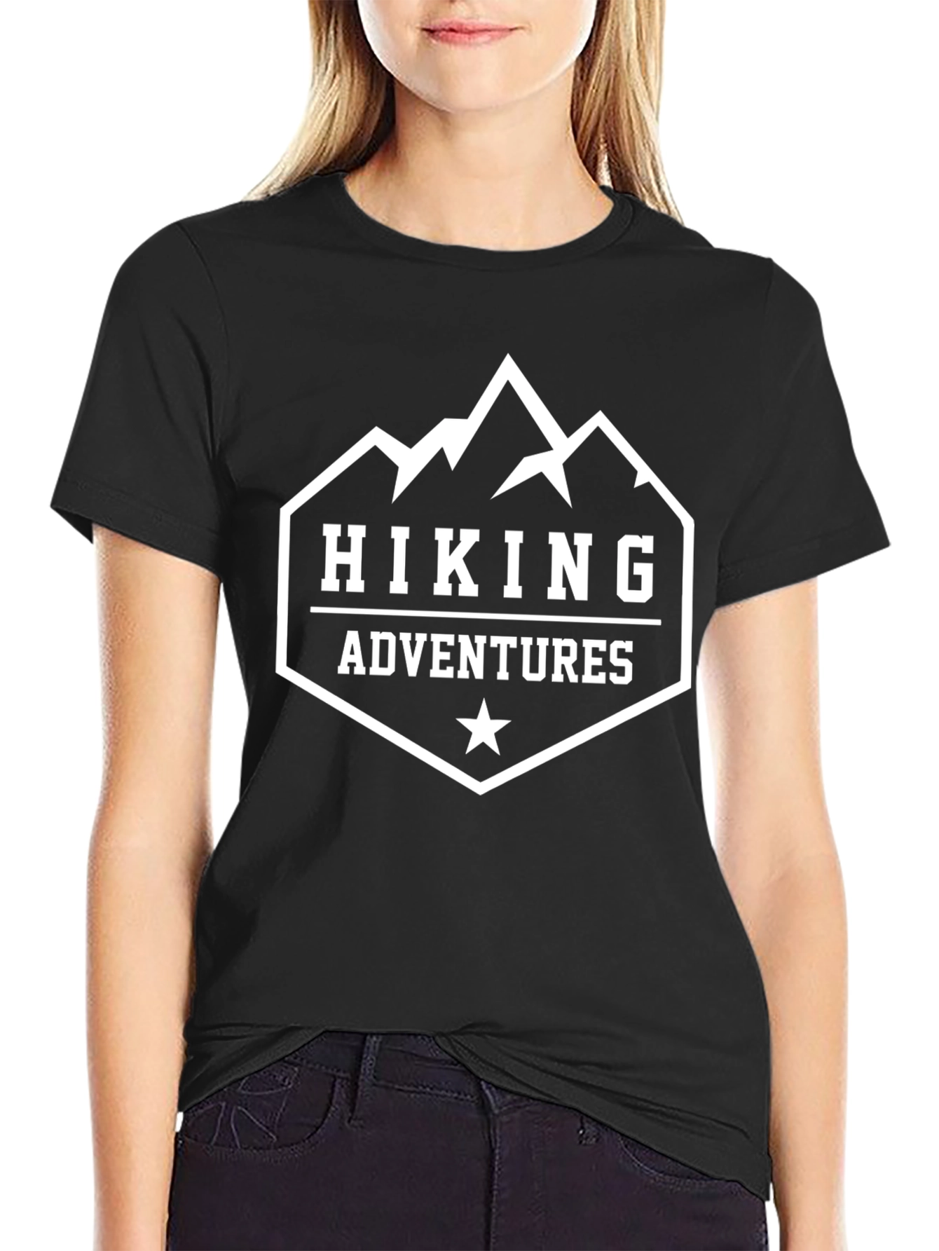 Hiking Adventures Black Graphic T-Shirt