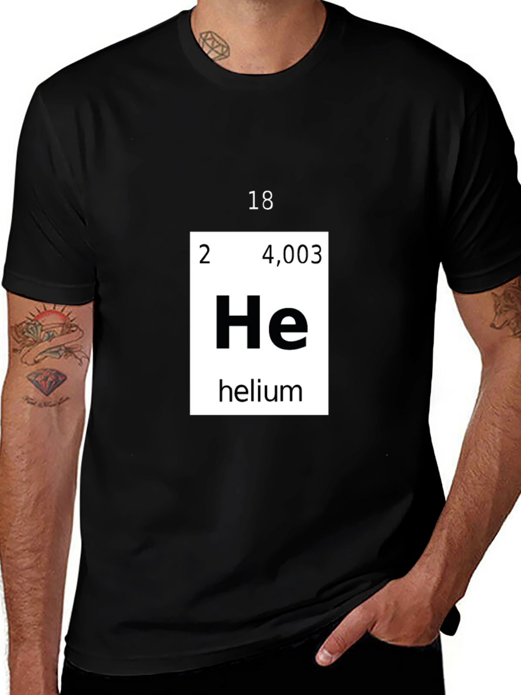 Helium Periodic Table T-Shirt Chemistry Tee