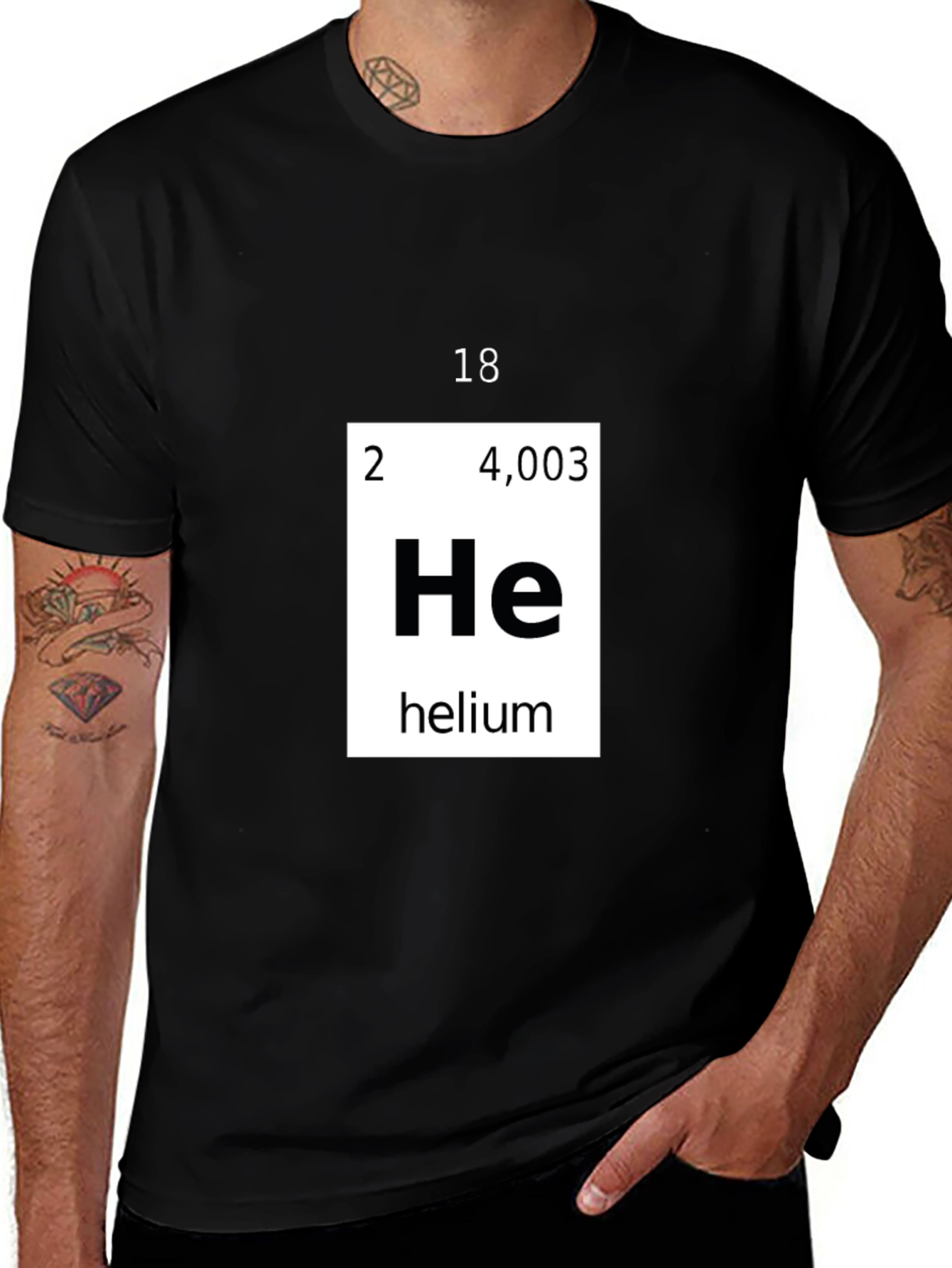 Helium Periodic Table T-Shirt Chemistry Tee