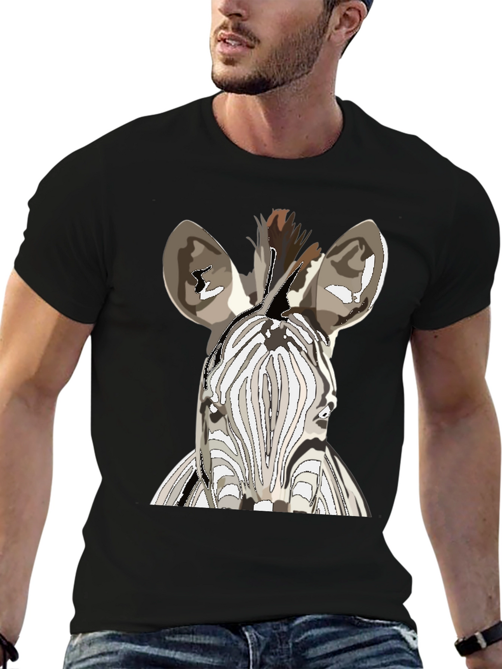 Zebra Graphic T-Shirt - Stylish Animal Print Tee