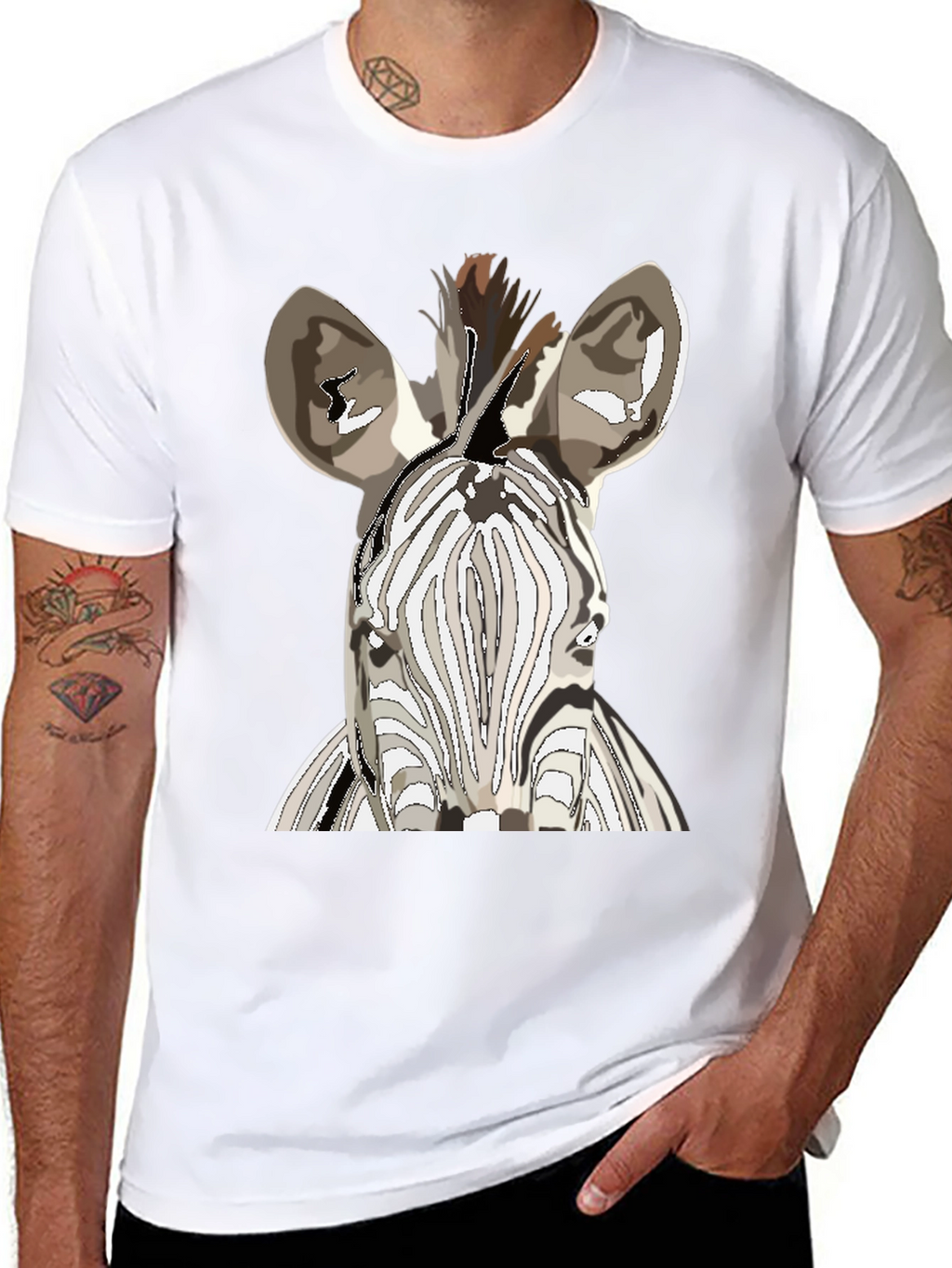 Zebra Graphic T-Shirt - Stylish Animal Print Tee