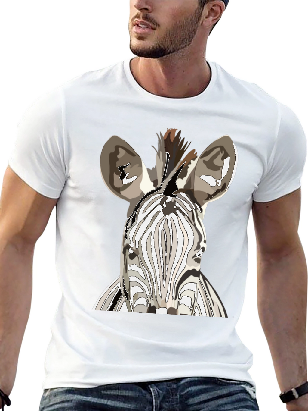 Zebra Graphic T-Shirt - Stylish Animal Print Tee