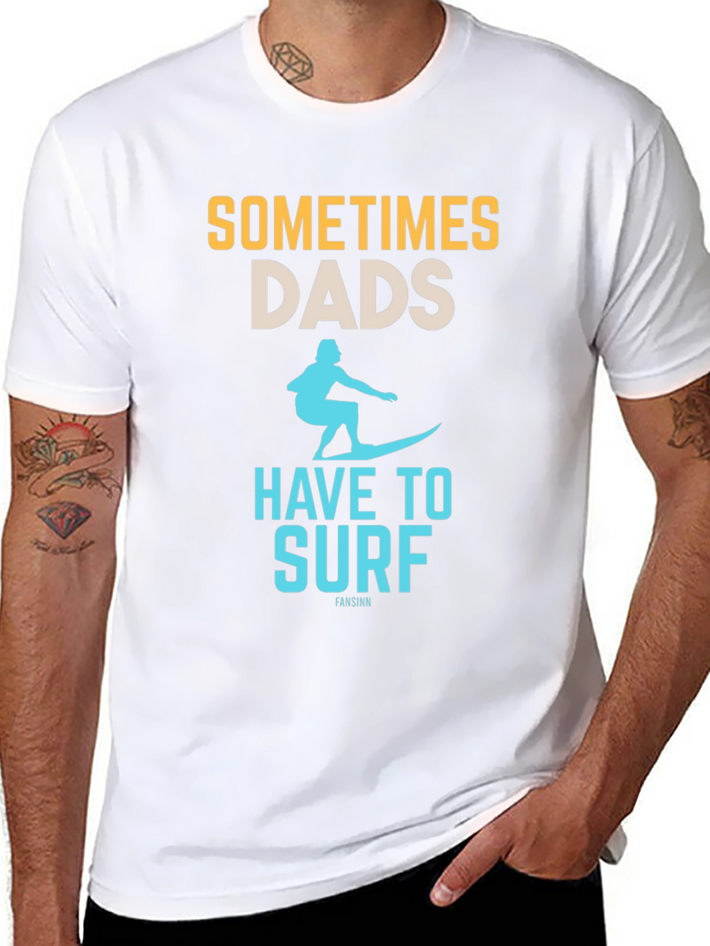 Sometimes Dads Have to Surf Graphic Tee