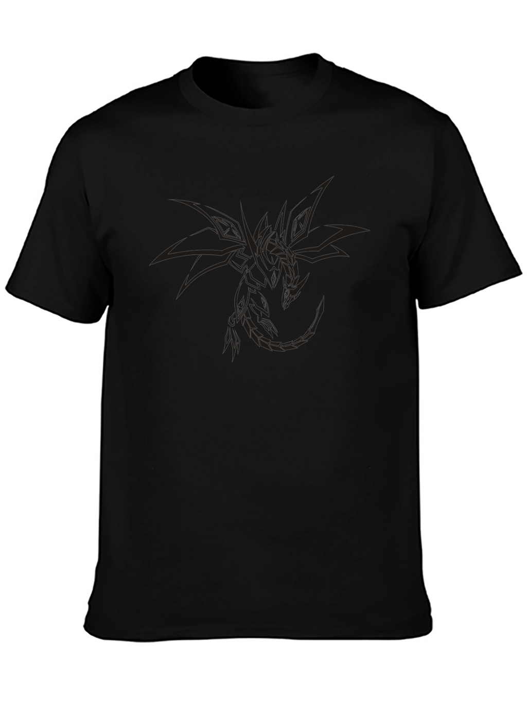 Mens Black Dragon Graphic Tee - Casual Comfort