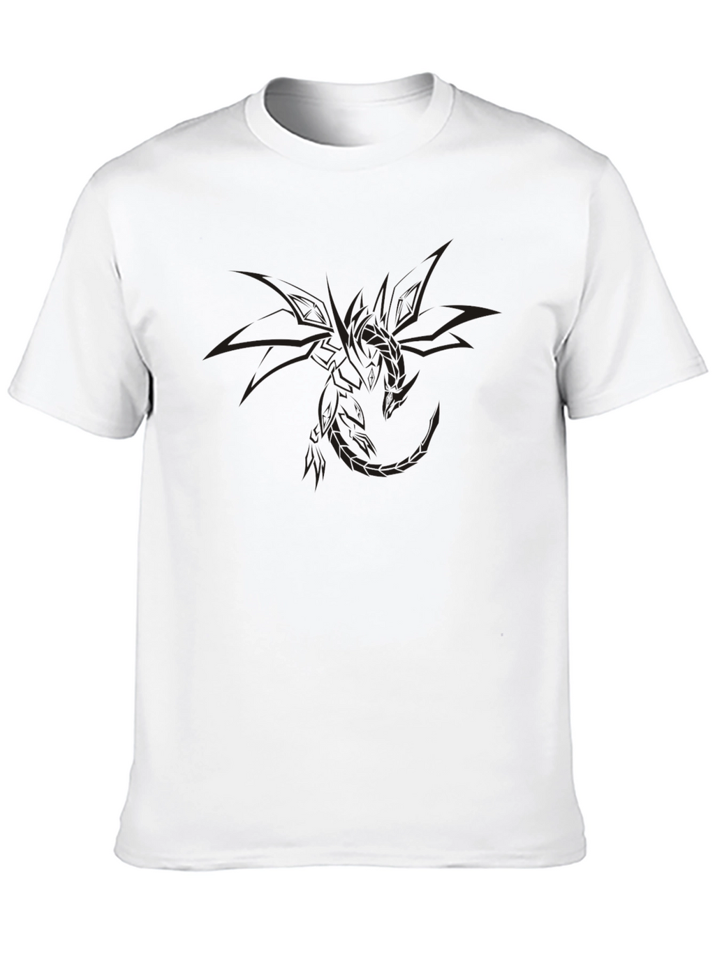 Mens Black Dragon Graphic Tee - Casual Comfort