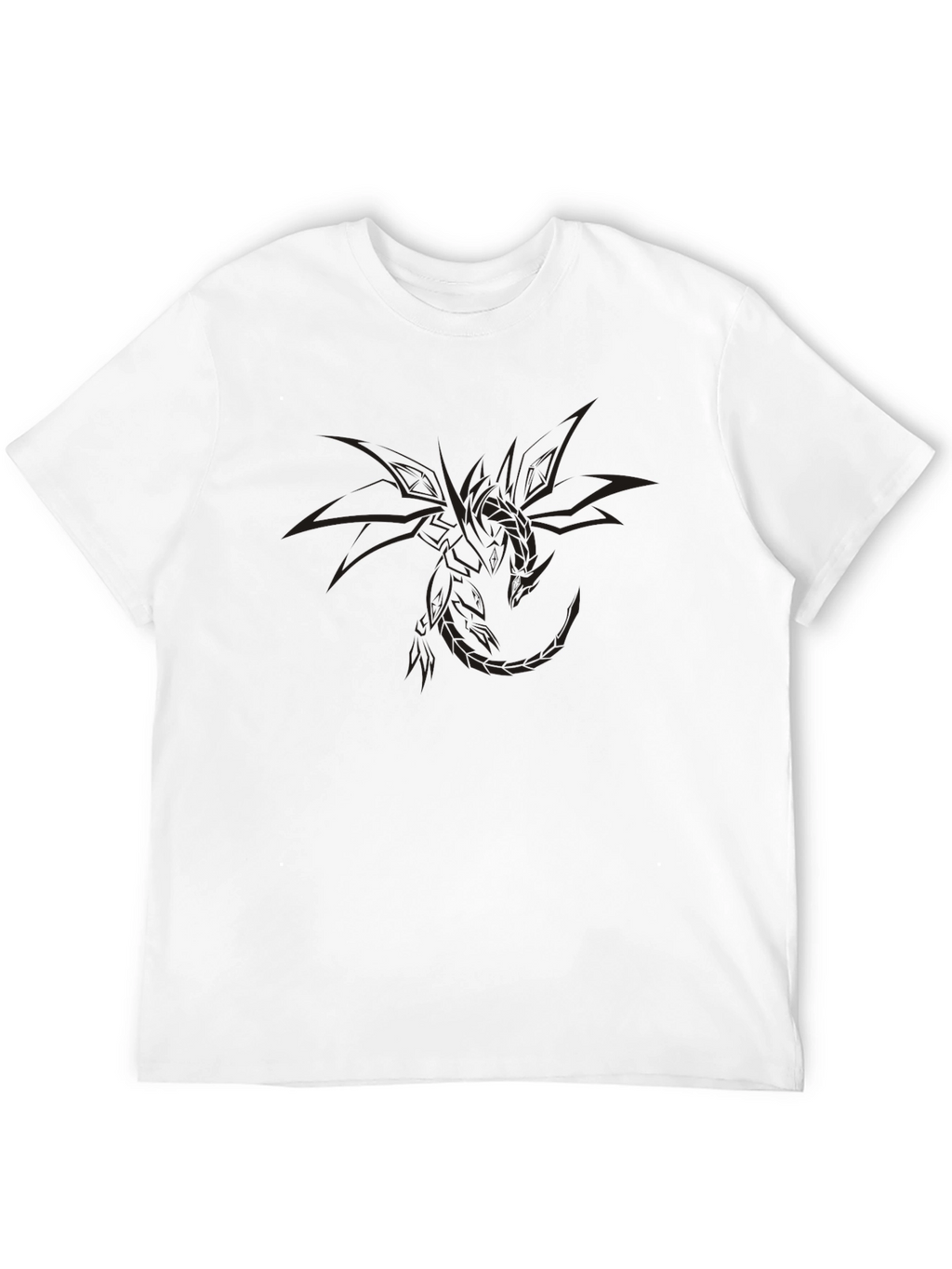 Mens Black Dragon Graphic Tee - Casual Comfort