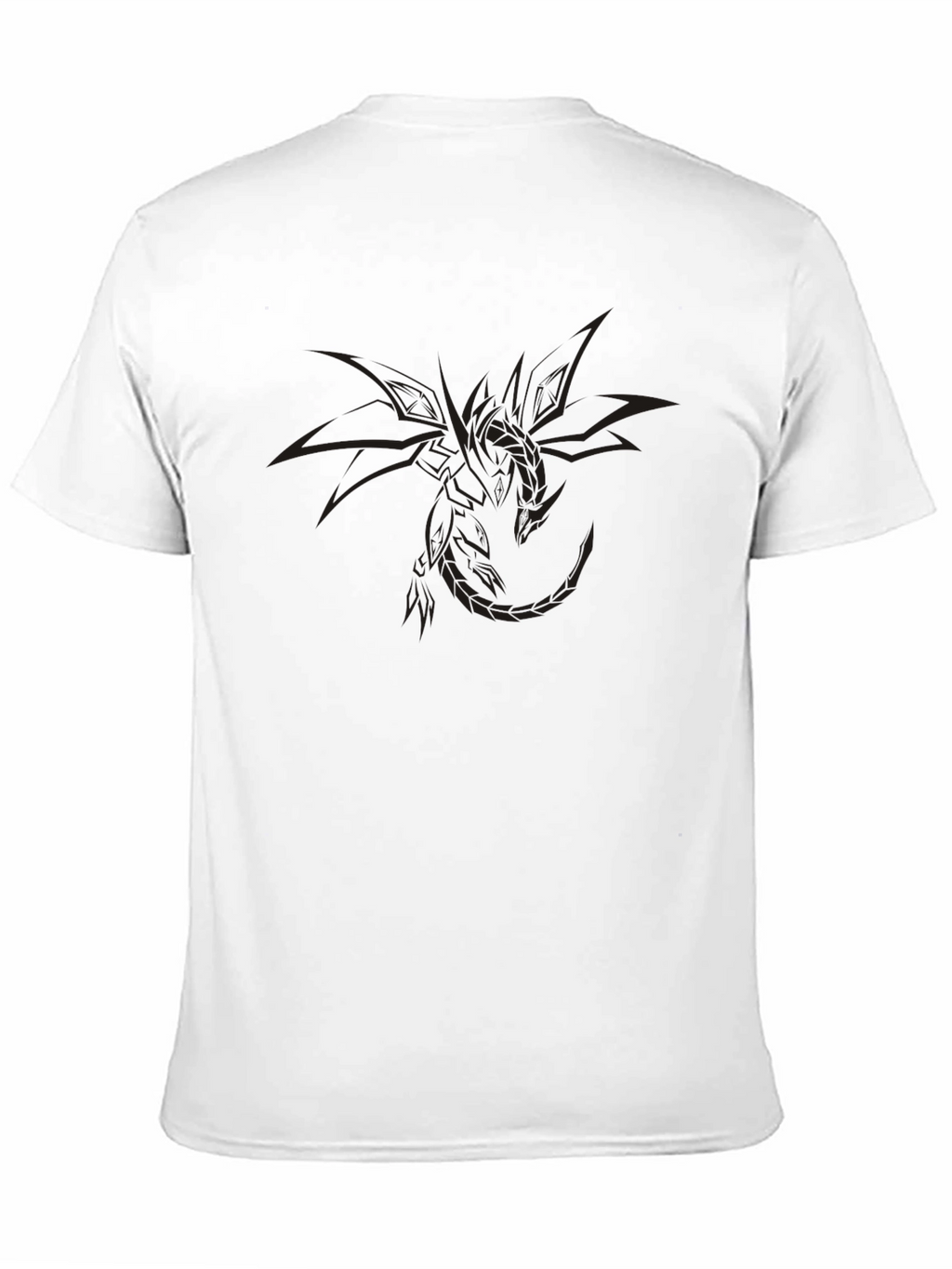 Mens Black Dragon Graphic Tee - Casual Comfort