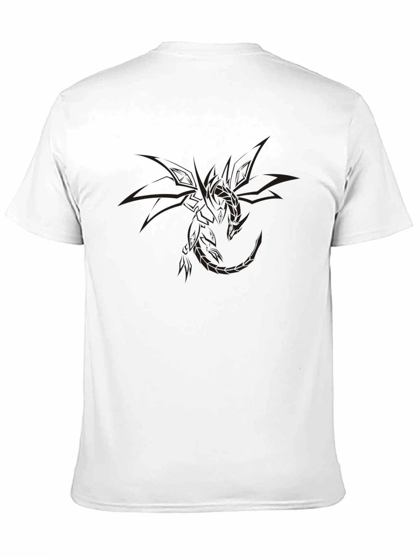 Mens Black Dragon Graphic Tee - Casual Comfort