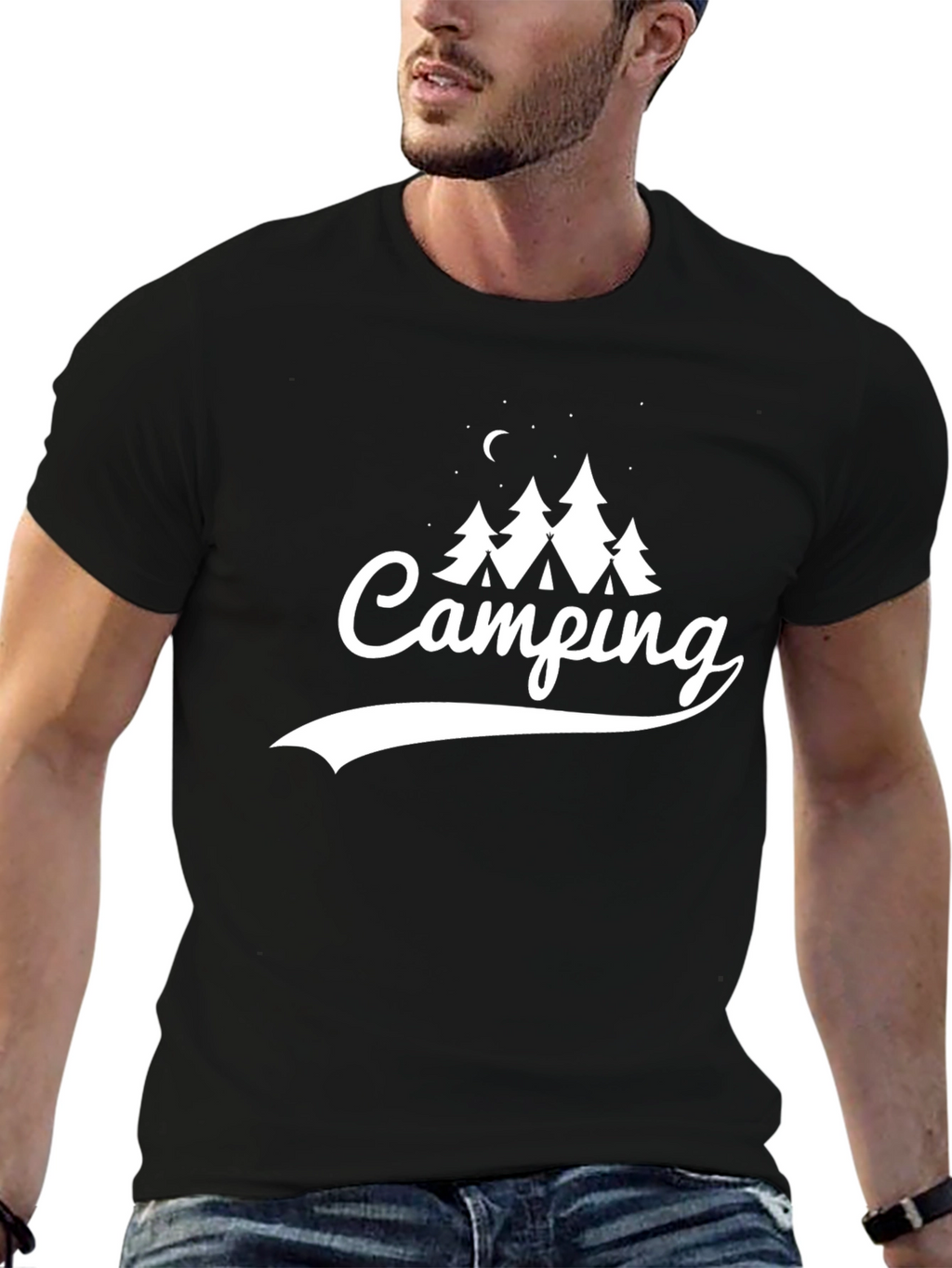 Camping Adventure T-Shirt - Black
