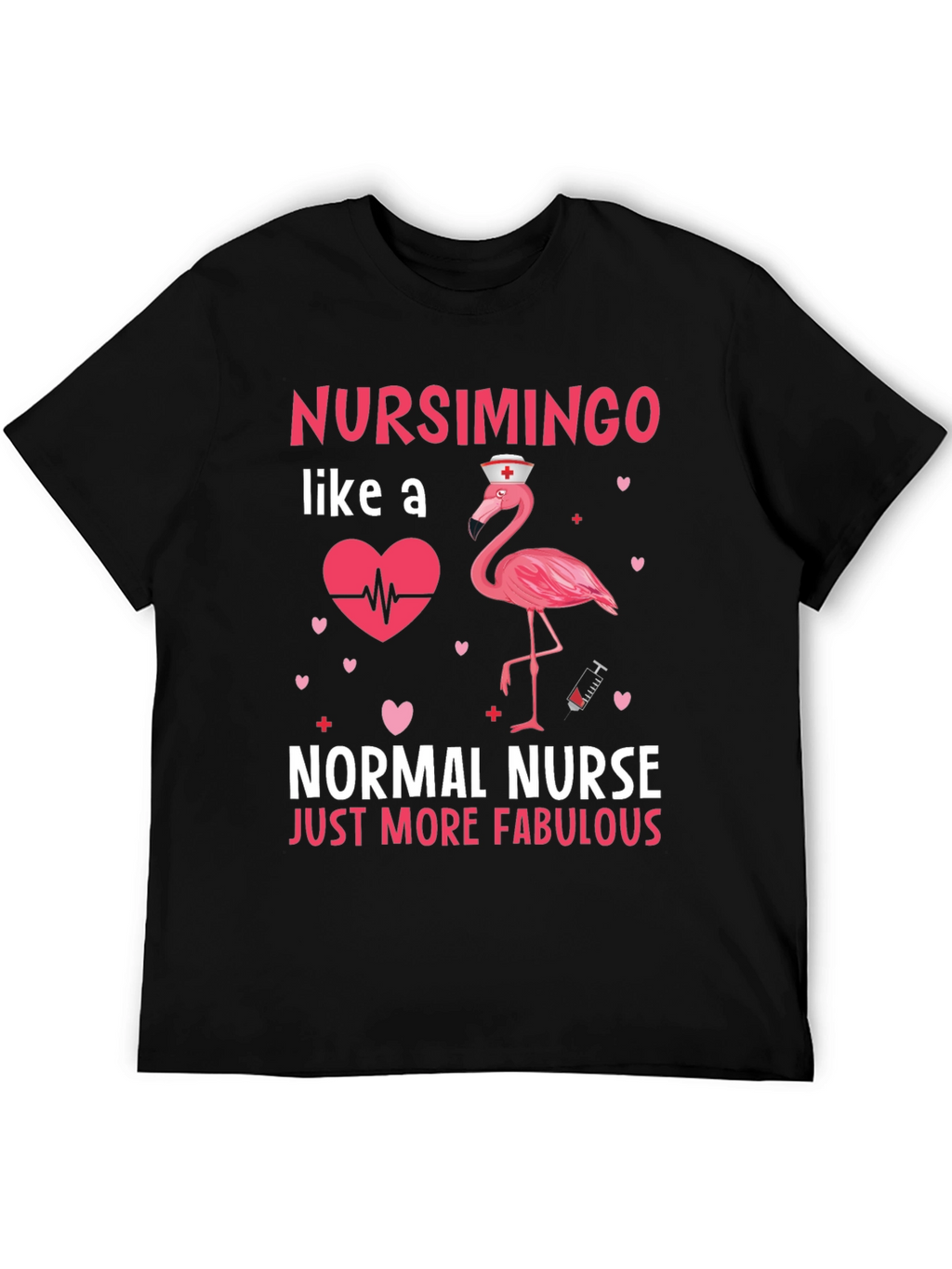 Nursimingo Nurse T-Shirt - Fabulous Flamingo Design