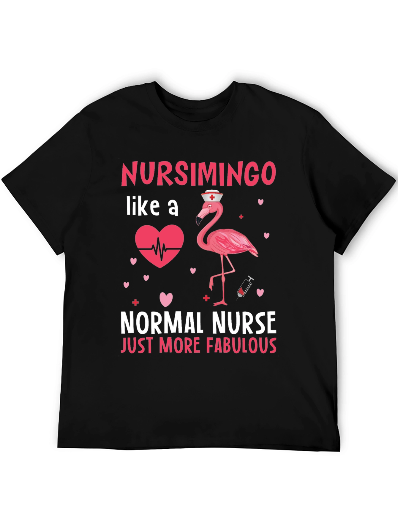 Nursimingo Nurse T-Shirt - Fabulous Flamingo Design