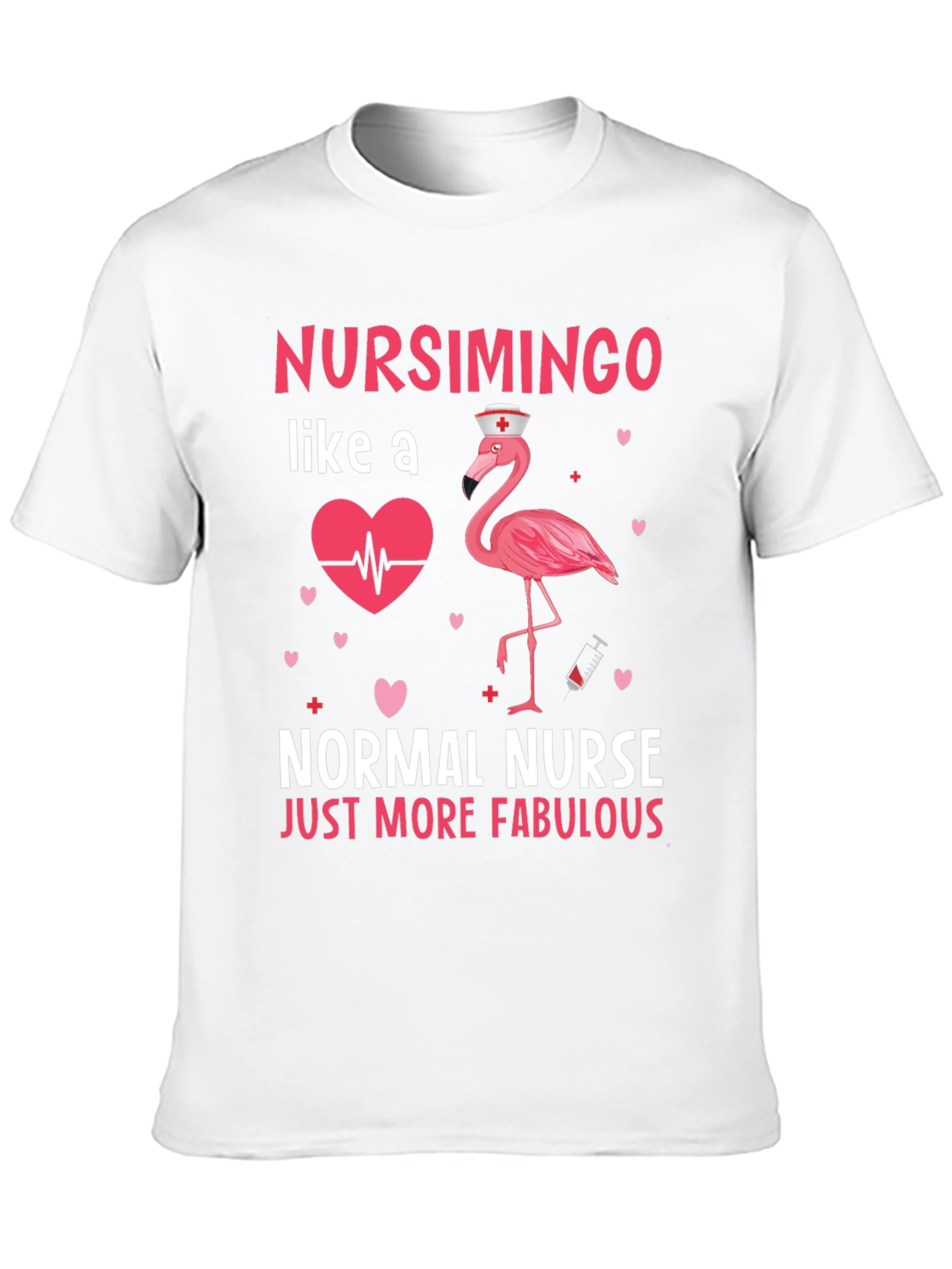 Nursimingo Nurse T-Shirt - Fabulous Flamingo Design