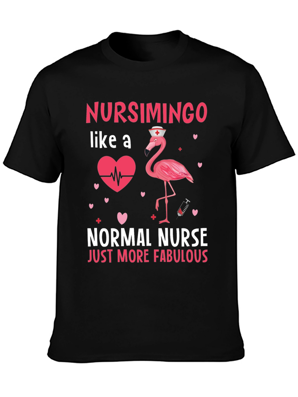 Nursimingo Nurse T-Shirt - Fabulous Flamingo Design
