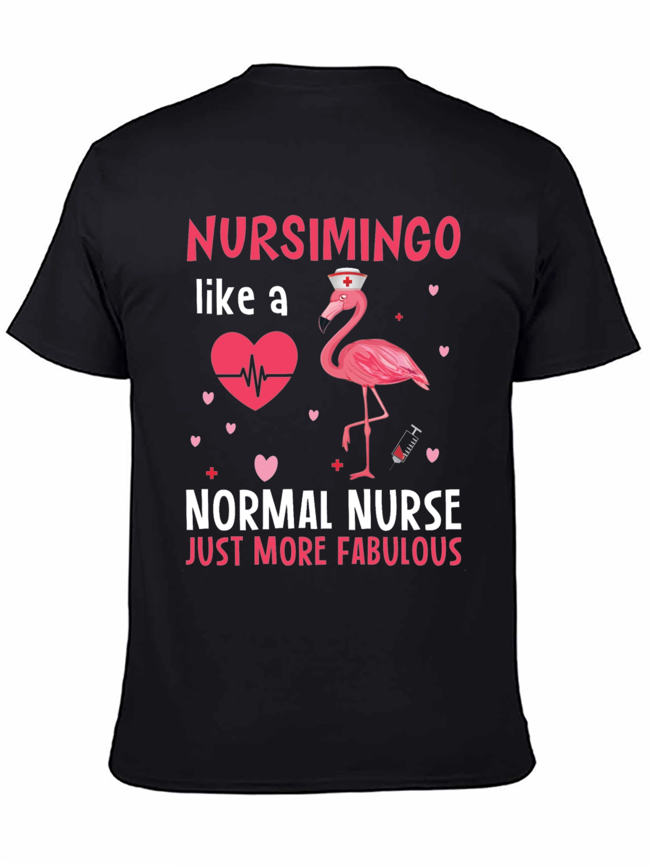 Nursimingo Nurse T-Shirt - Fabulous Flamingo Design