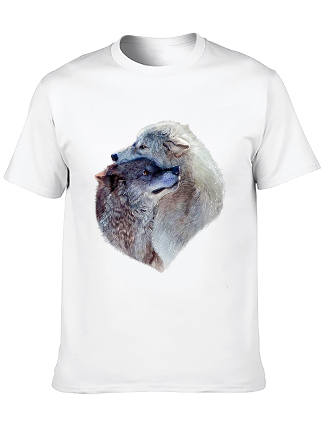 Wolf Pack Graphic Tee - Black Cotton T-Shirt