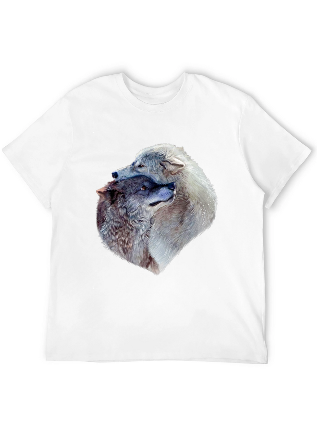 Wolf Pack Graphic Tee - Black Cotton T-Shirt