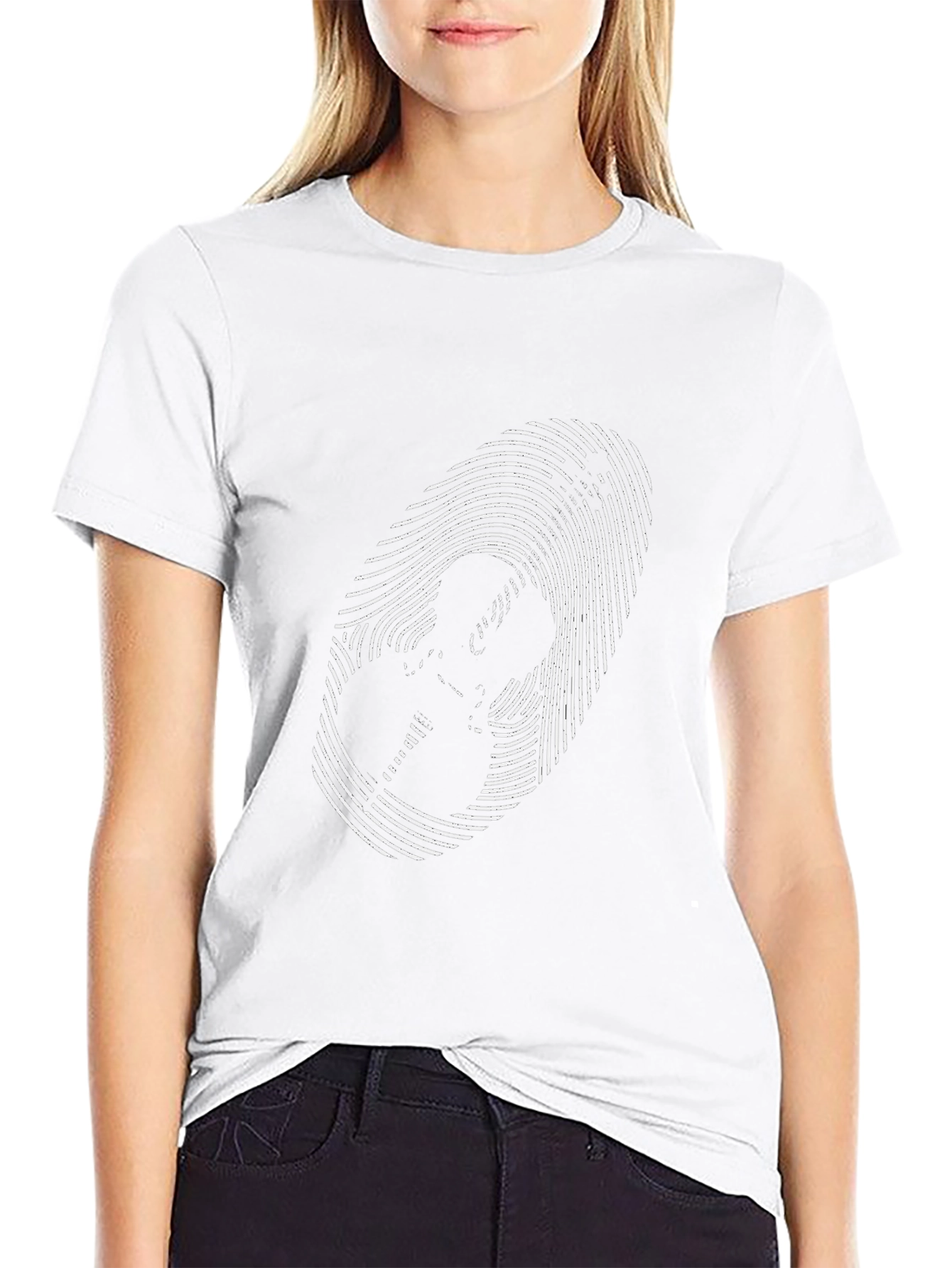 Guitar Fingerprint T-Shirt - Black Music Tee