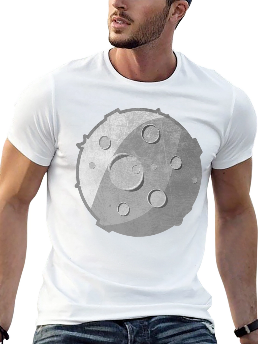 Lunar Graphic Tee - Unisex Black Cotton Shirt