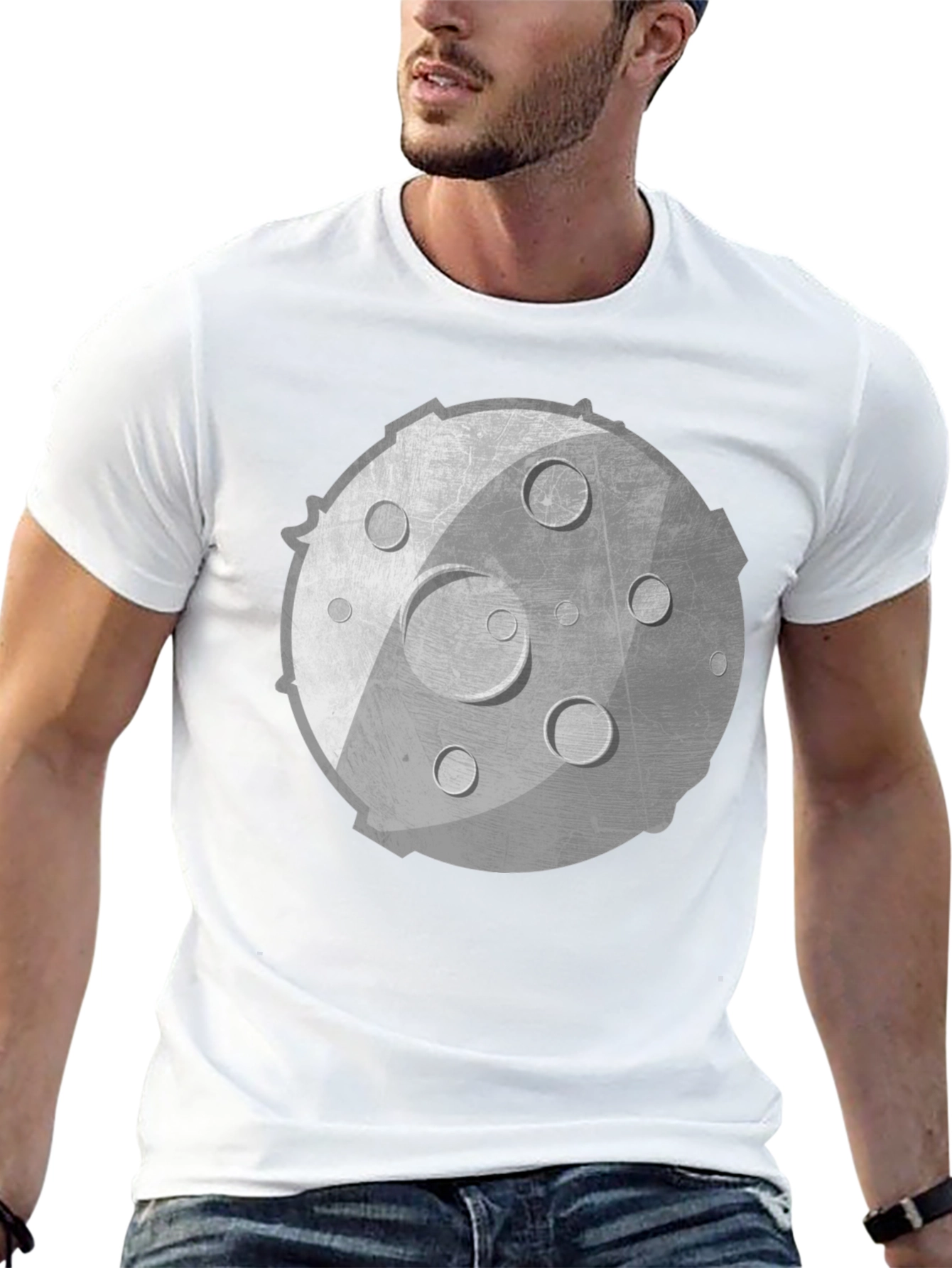 Lunar Graphic Tee - Unisex Black Cotton Shirt