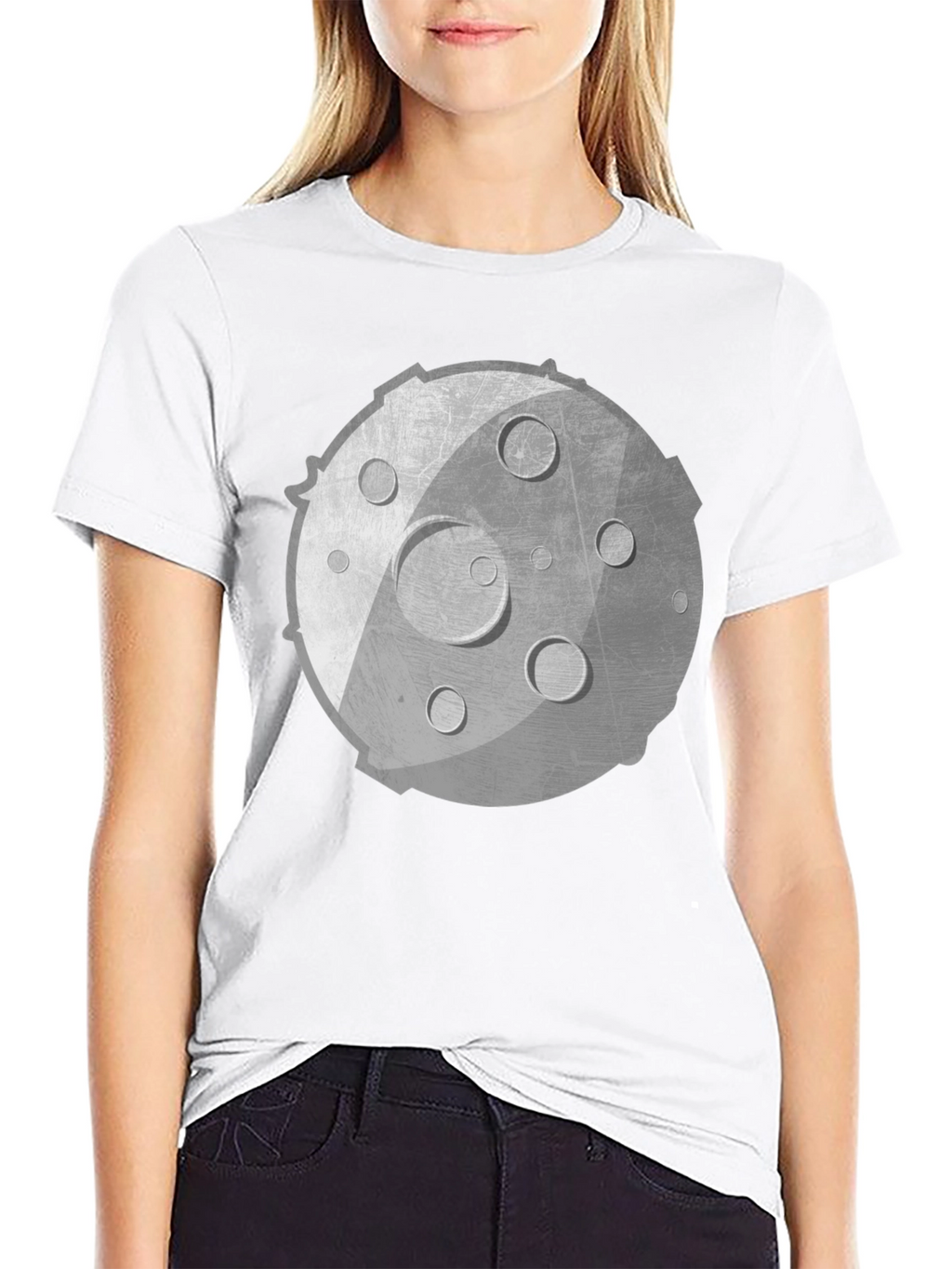 Lunar Graphic Tee - Unisex Black Cotton Shirt